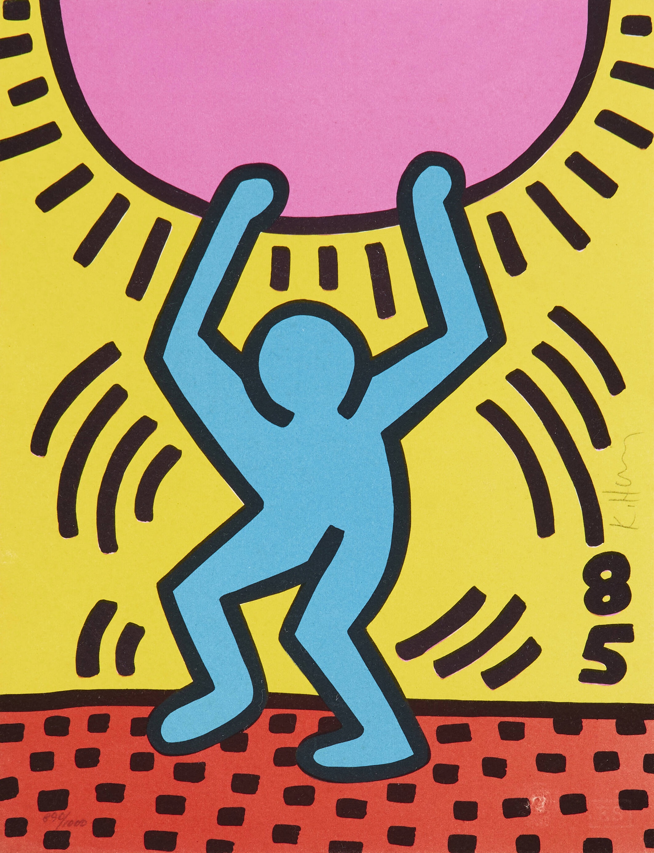Keith Haring – International Youth Year, 1985 – Lithographie
