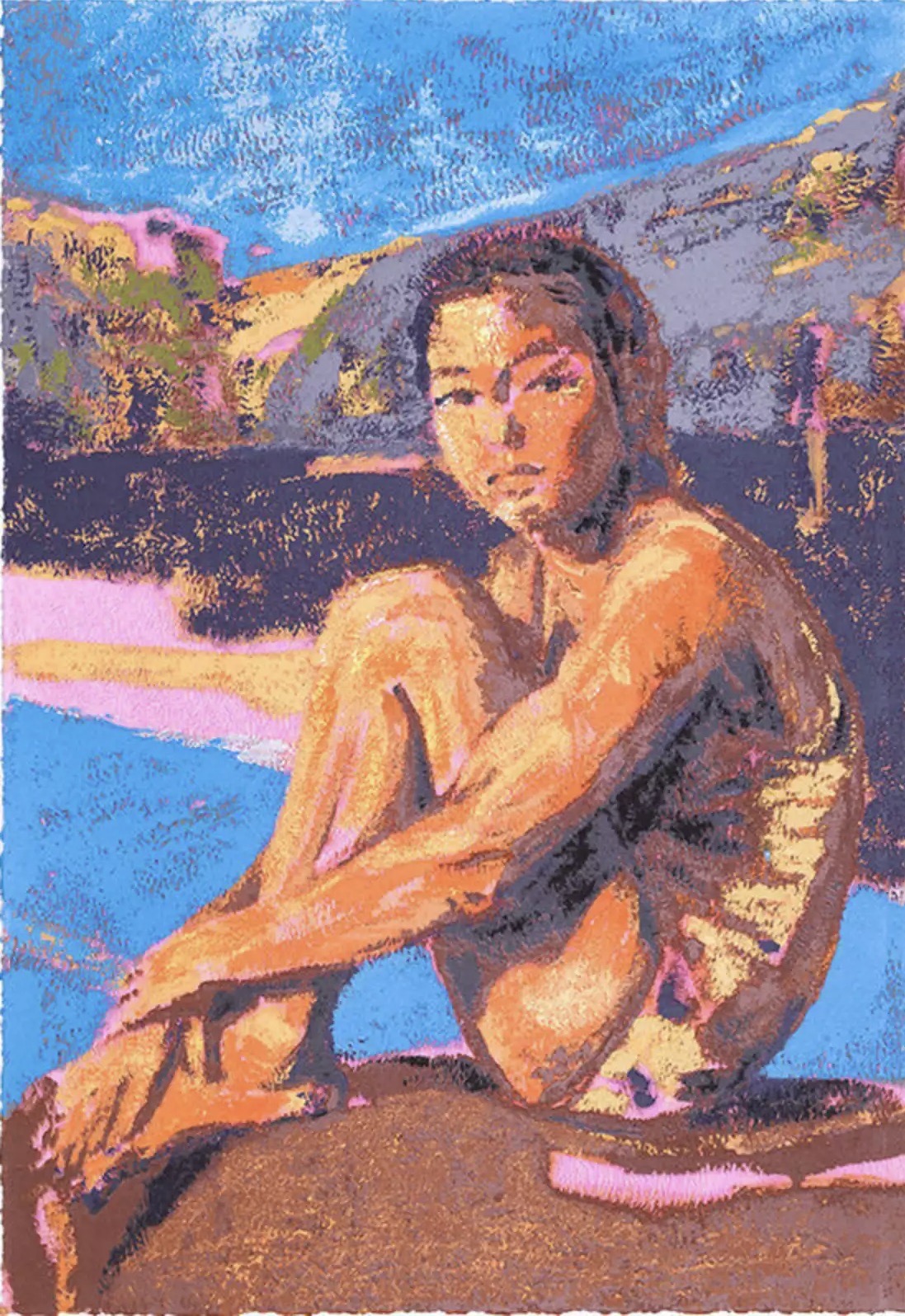 Claire Tabouret – The Swimmer, 2019 – Gemengde techniek.