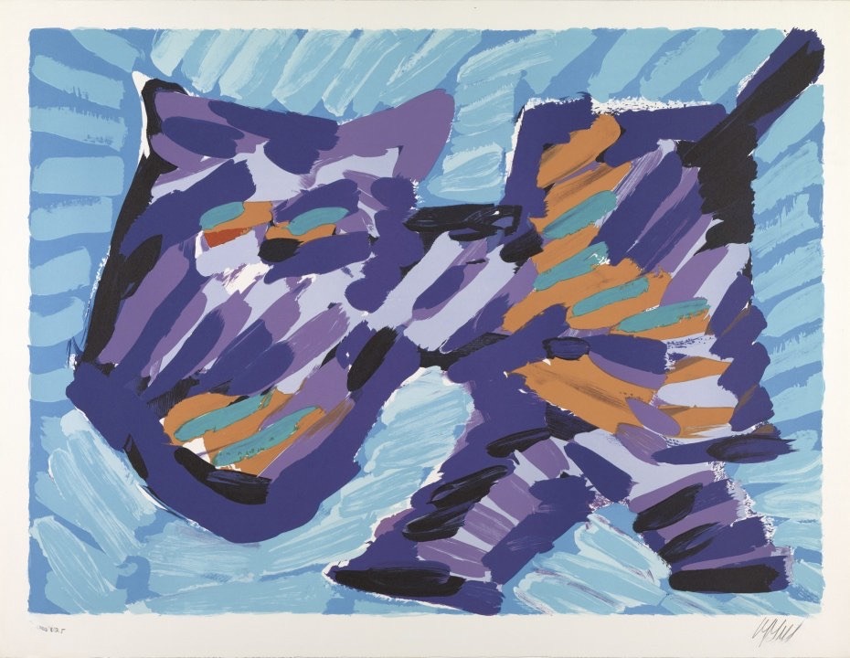 Karel Appel – Walking Cat, 1979 – Lithograph