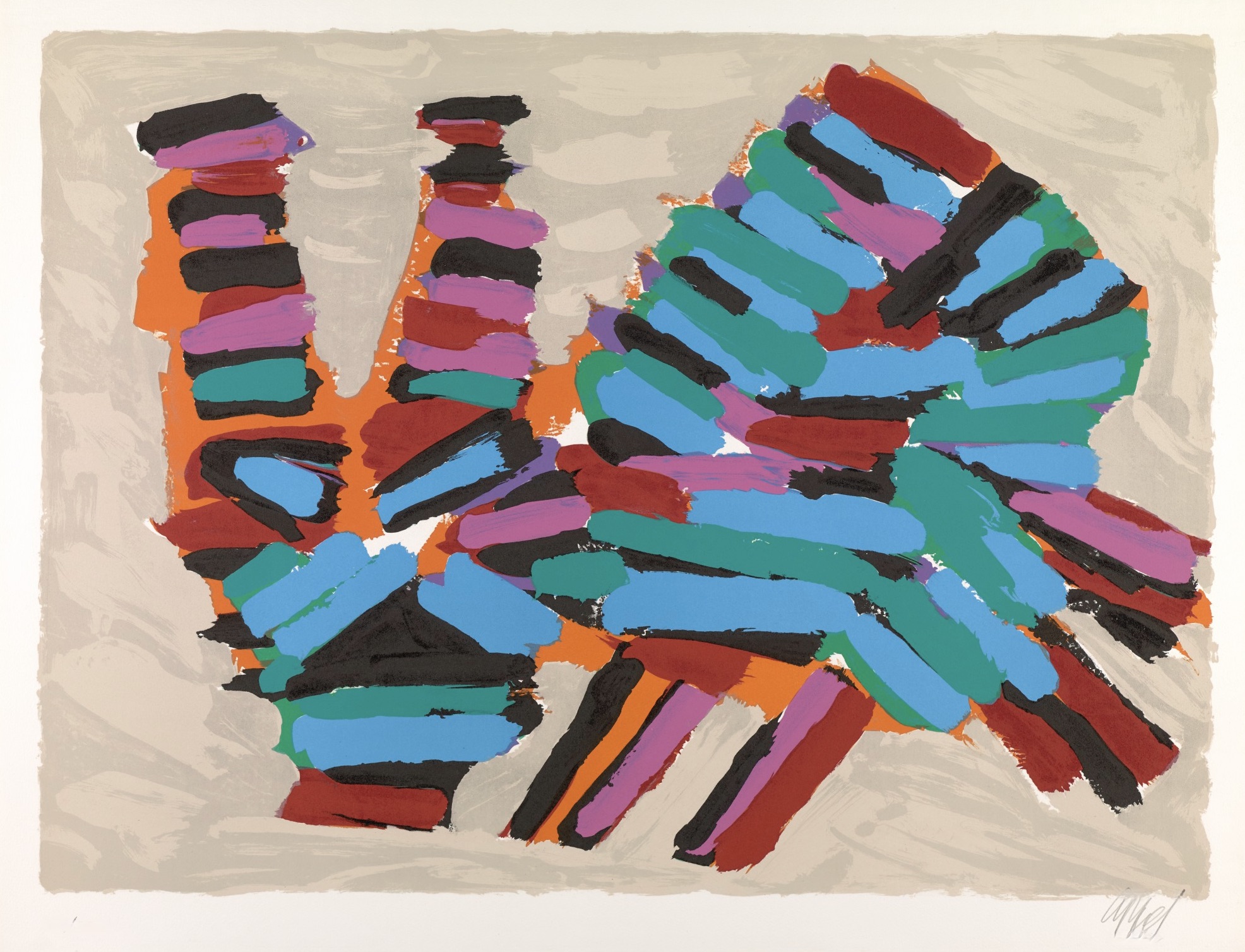 Karel Appel – Frightened Cat, 1979 – Lithograph