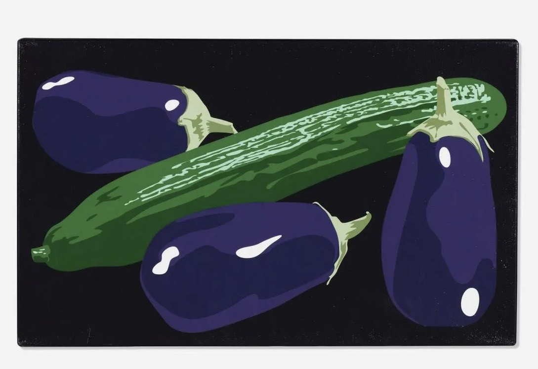 Julian Opie – Still Life with Aubergines and Cucumber, 2001 – Lambda-Druck