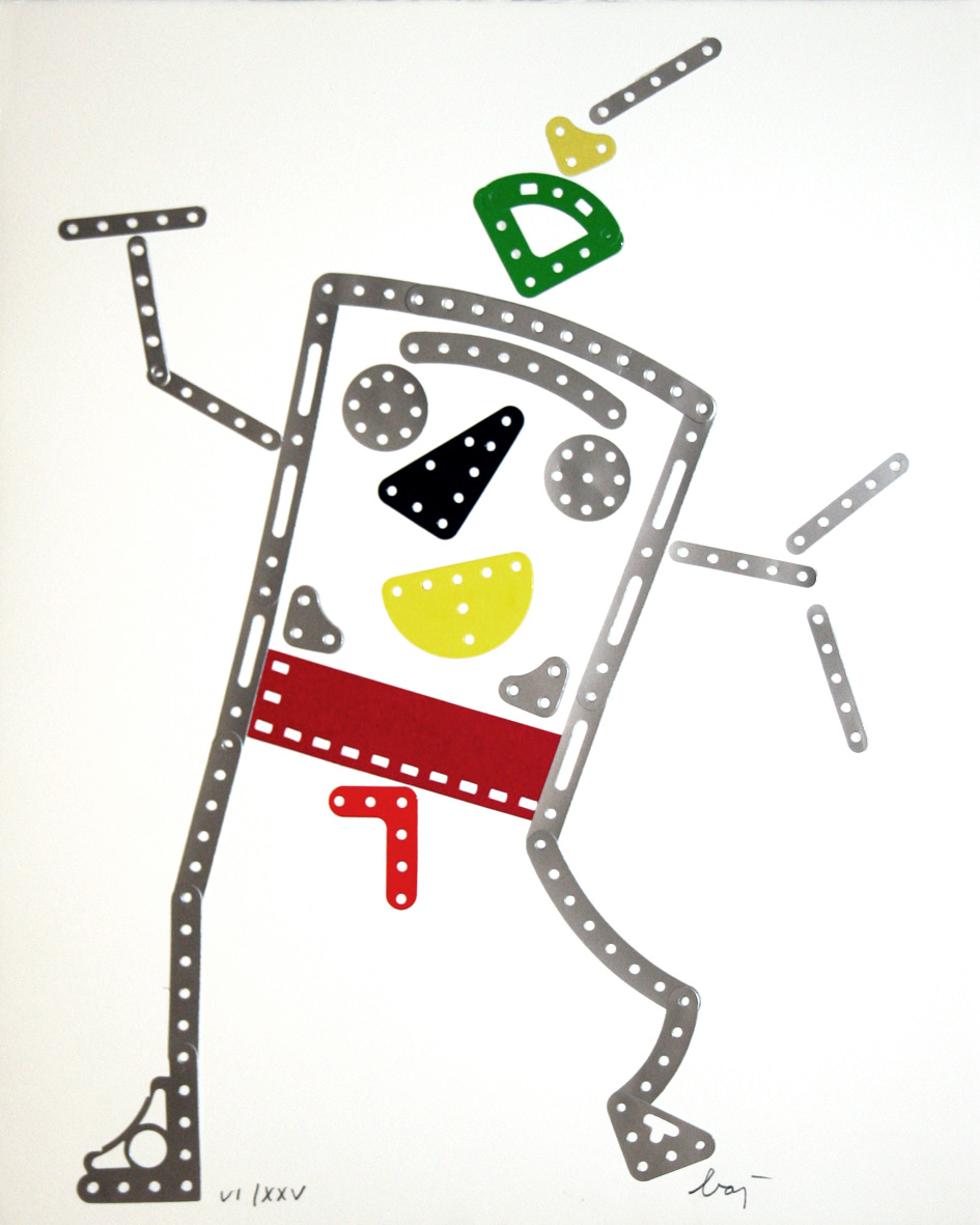 Enrico Baj – Mic-Mac, danseus mecanique, 2001 – Collage