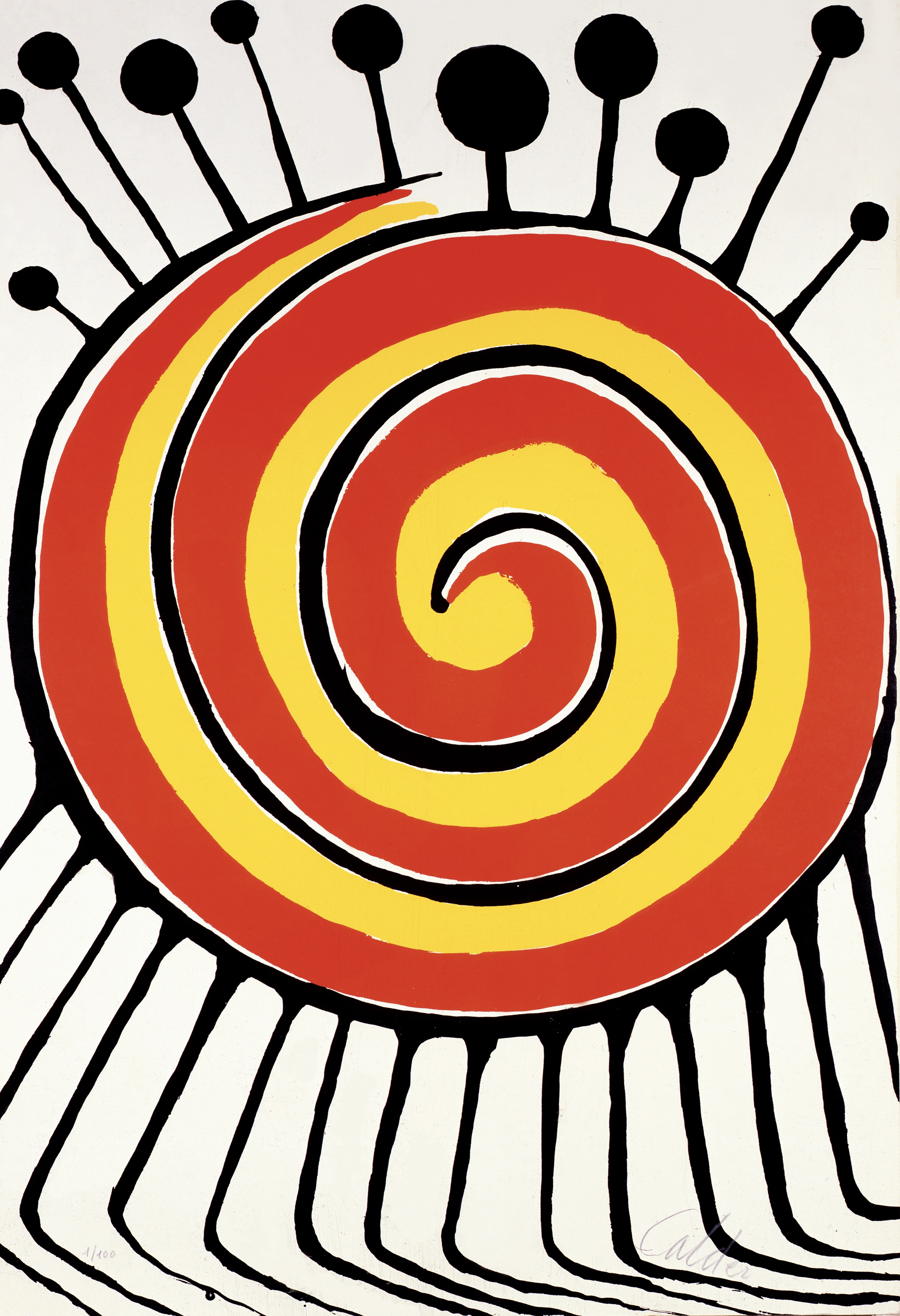 Alexander Calder – Spirale millepiedi, 1972 – Lithografie