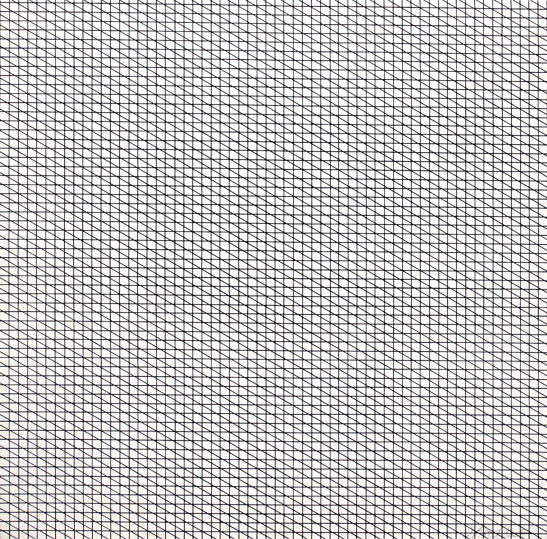 Francois Morellet – Untitled (black Grid Pattern), 1975 – Litografía