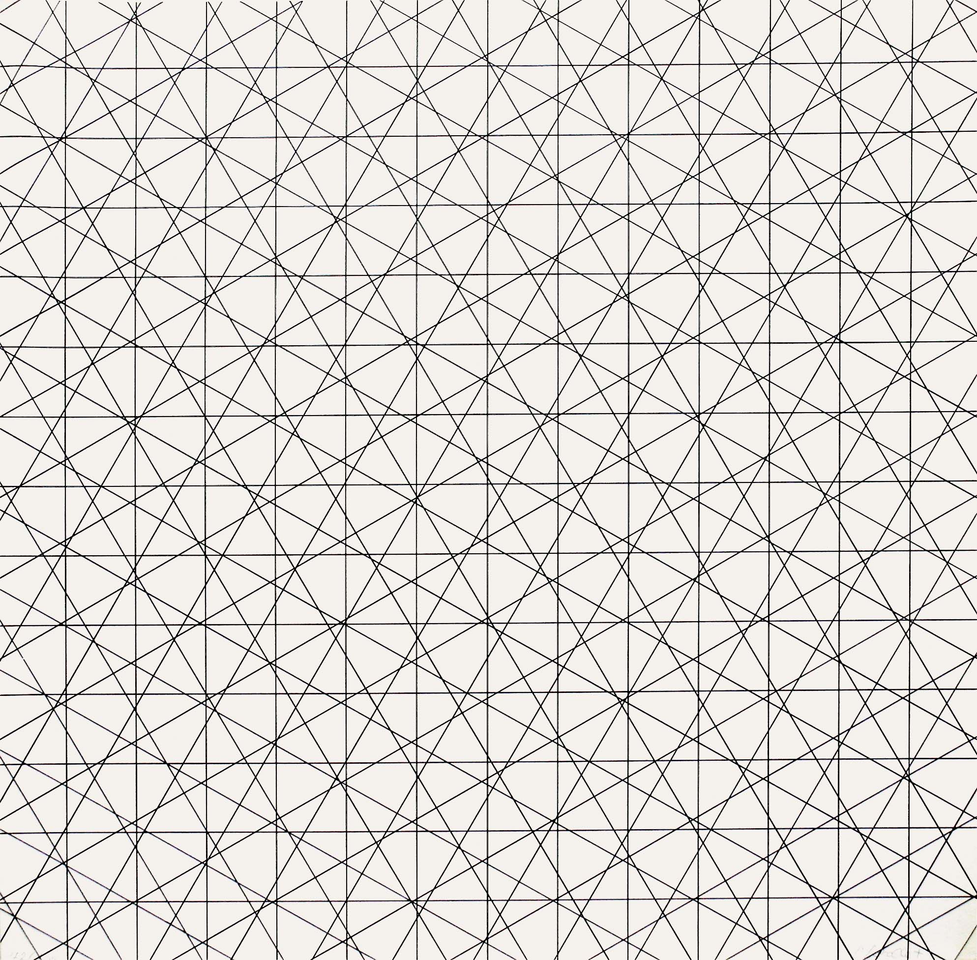 Francois Morellet – Untitled (Intersecting Lines), 1975 – Litografía