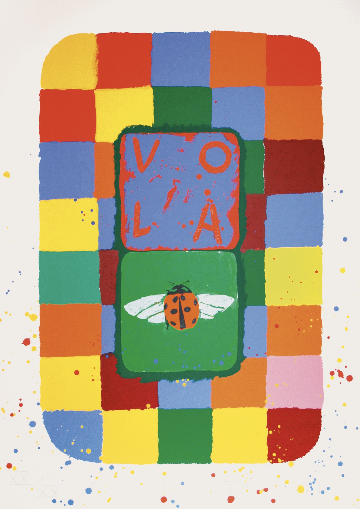 Joe Tilson – Vola/Coccinella, 2001 – Lithograph