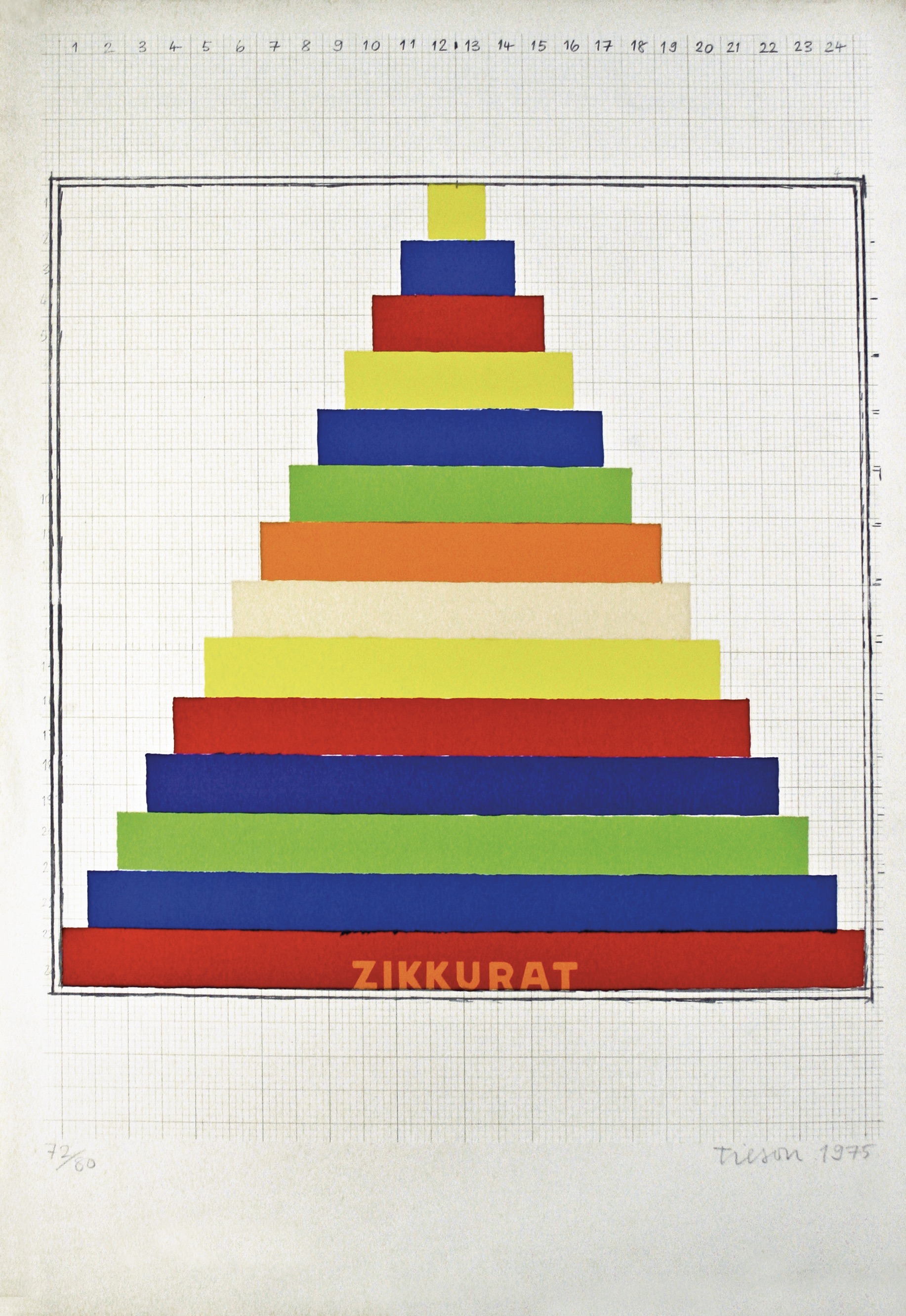 Joe Tilson – Zikkurat, 1975 – Lithografie