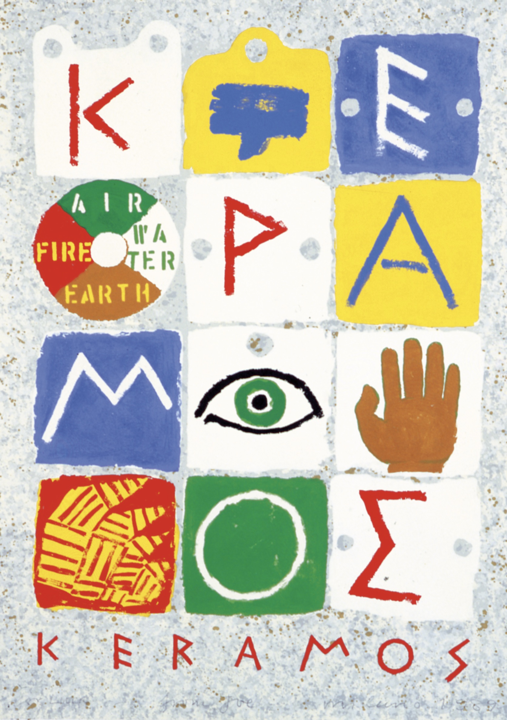 Joe Tilson – Keramos 1, 1989 – Silkscreen