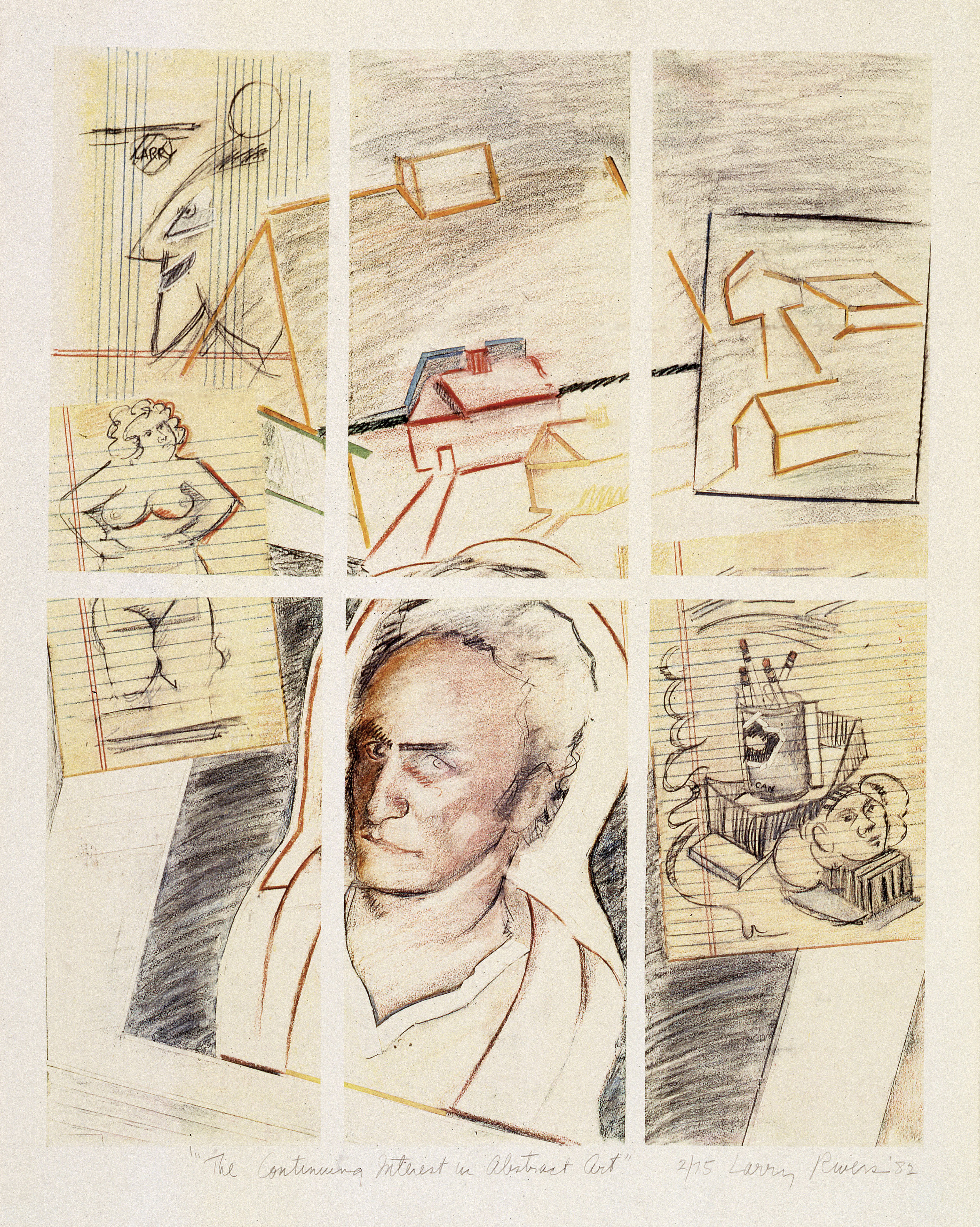Larry Rivers – Untitled (Fragmented Portrait), 1982 – Sérigraphie/Silkscreen
