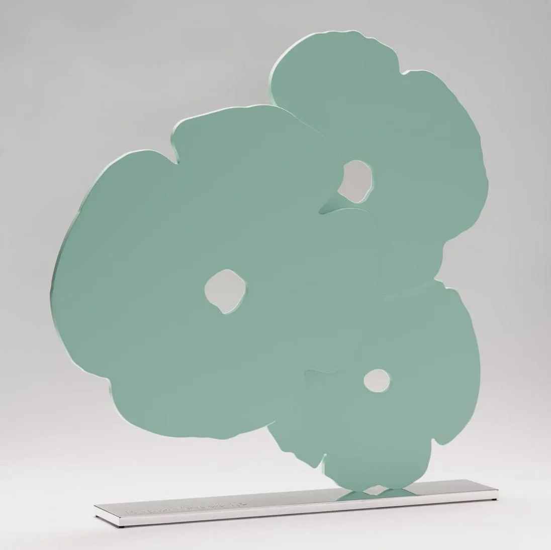 Donald Sultan – Aqua Poppies, 2021 – Mixed média