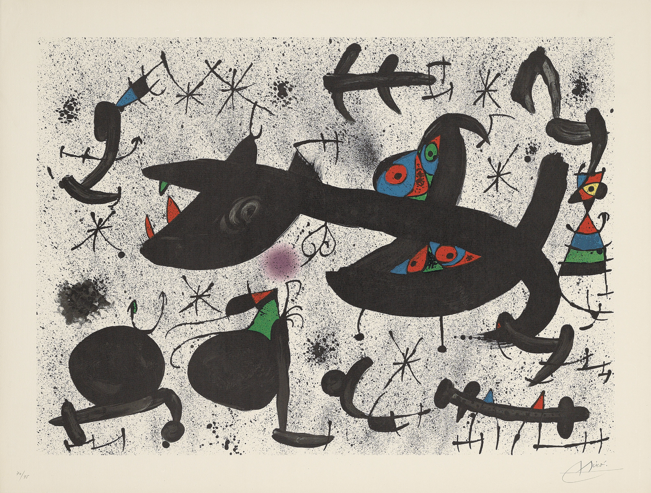 Joan Miró – Homenatge a Joan Prats, 1971 – Litografía