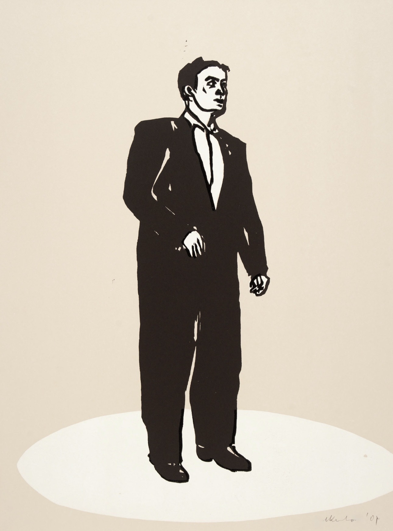 Stephan Balkenhol – Standing Man, 2004 – Woodcut