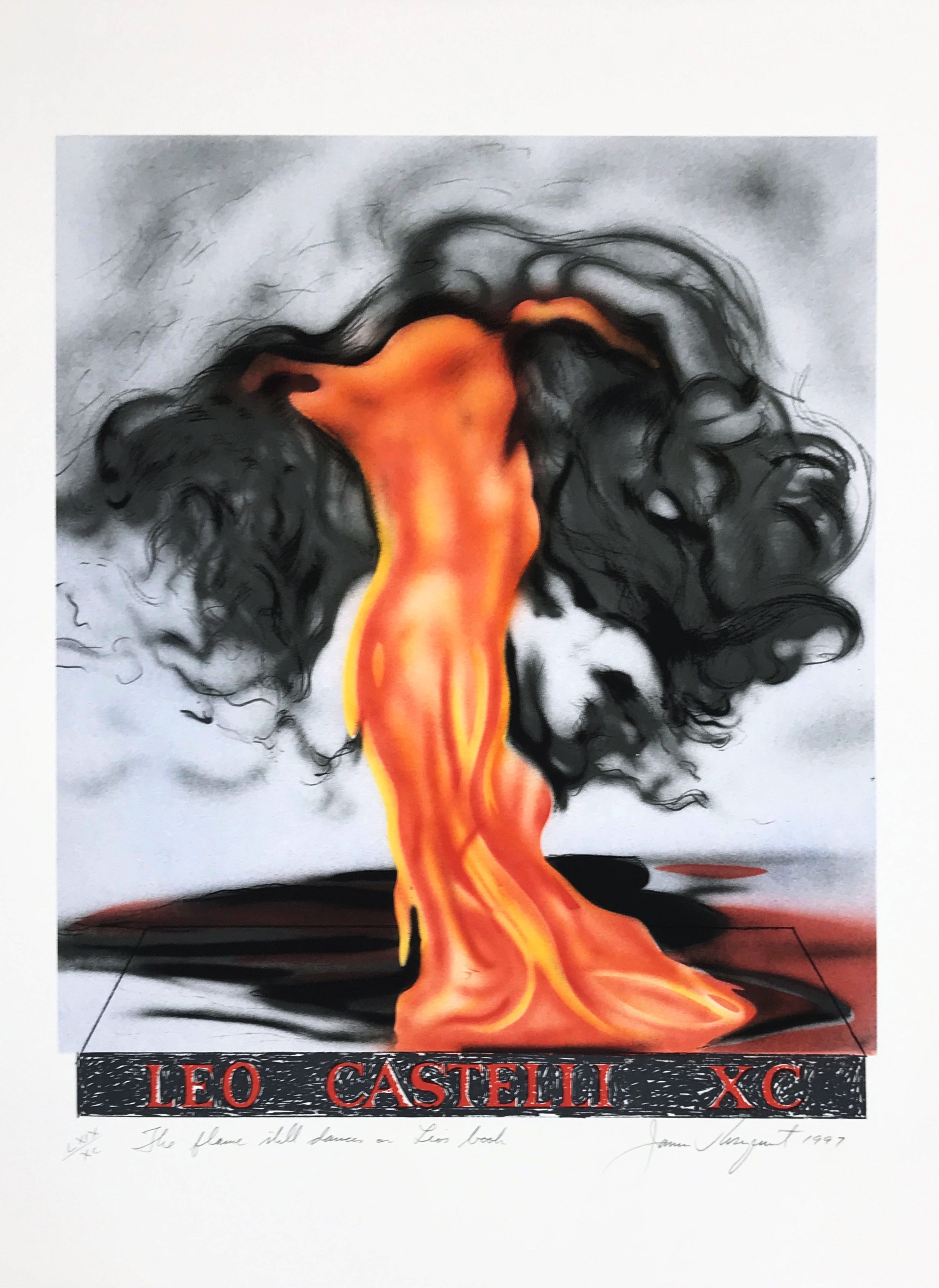 James Rosenquist – The flame still dances on Leos book, 1997 – Lithographie