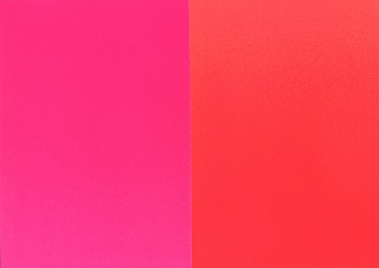 Rupprecht Geiger – Zwei verschiedene Rot, 1967 – Zeefdruk