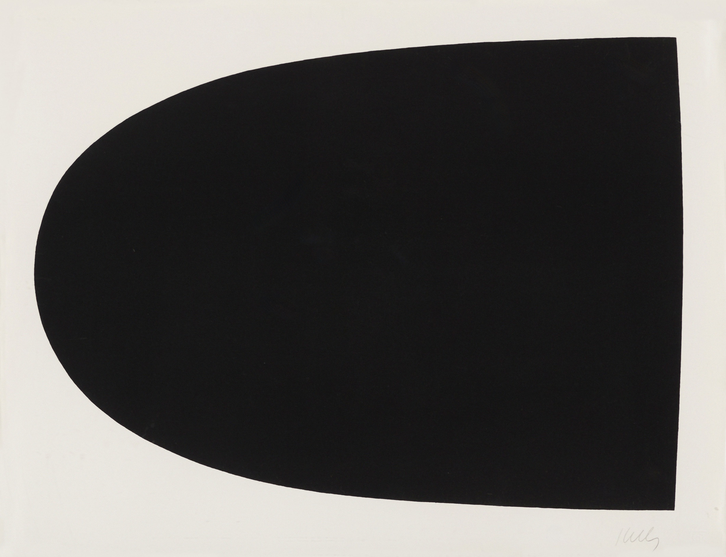 Ellsworth Kelly – Black, from the 9 Portfolio, 1972 – Lithograph