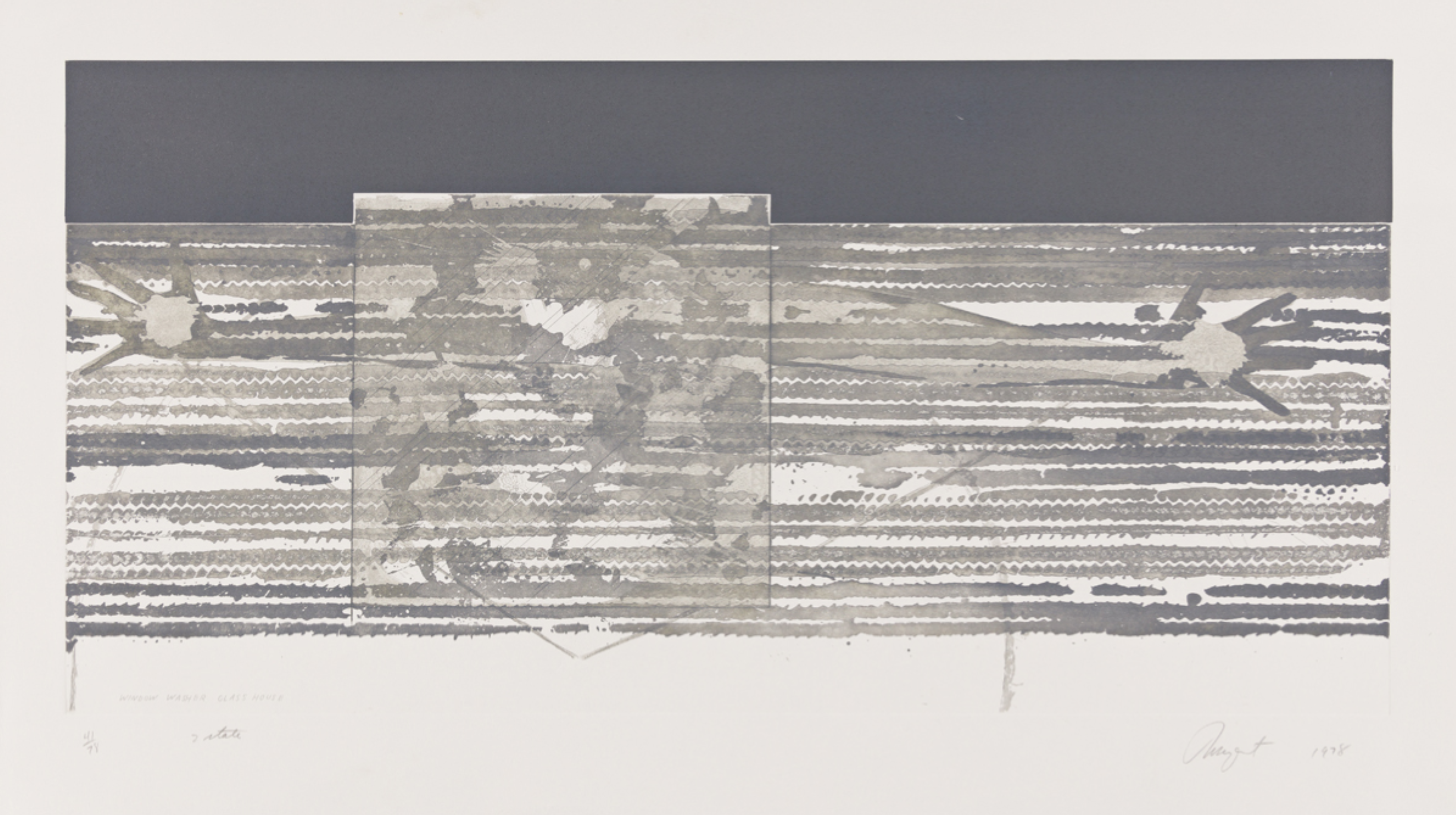 James Rosenquist – Window Washer Glass House (black and white), 1978 – Técnica mixta