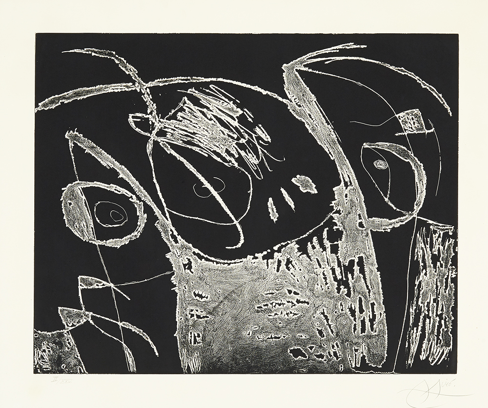 Joan Miró – Serie Mallorca - Negro y blanco IX, 1973 – Gravure à l'eau-forte