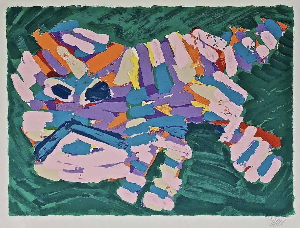 Karel Appel – Stalking Cat, 1979 – Lithograph