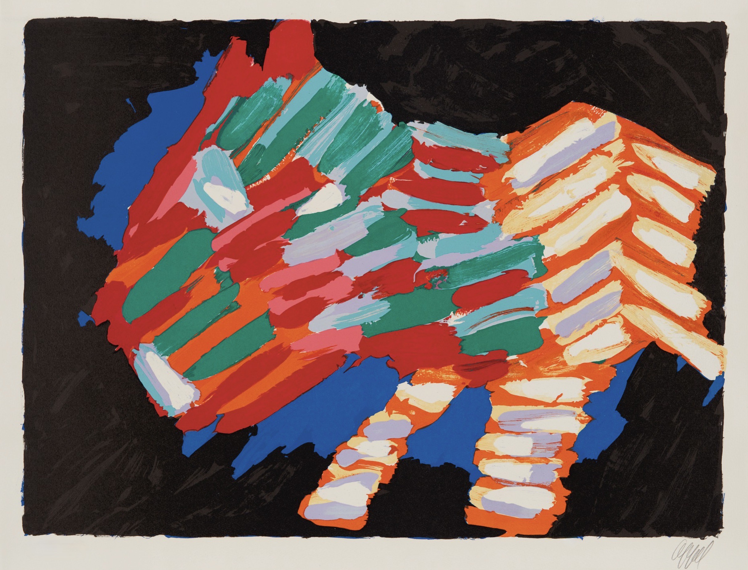 Karel Appel – Cat in the Night, 1979 – Lithograph