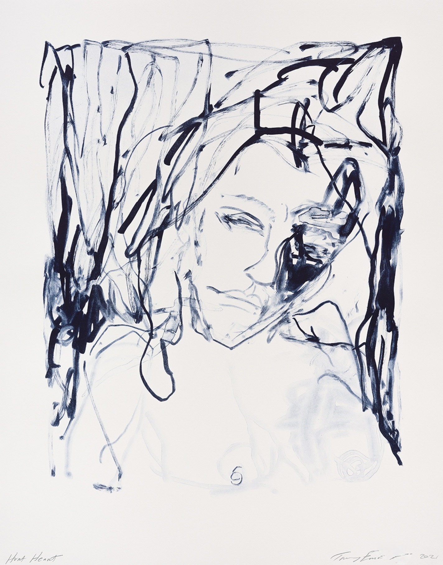 Tracey Emin – Hurt Heart, 2022 – Litografía