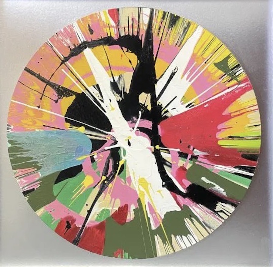 Damien Hirst – Circle Spin Painting on Canvas, 2002 – Acryl auf Leinwand