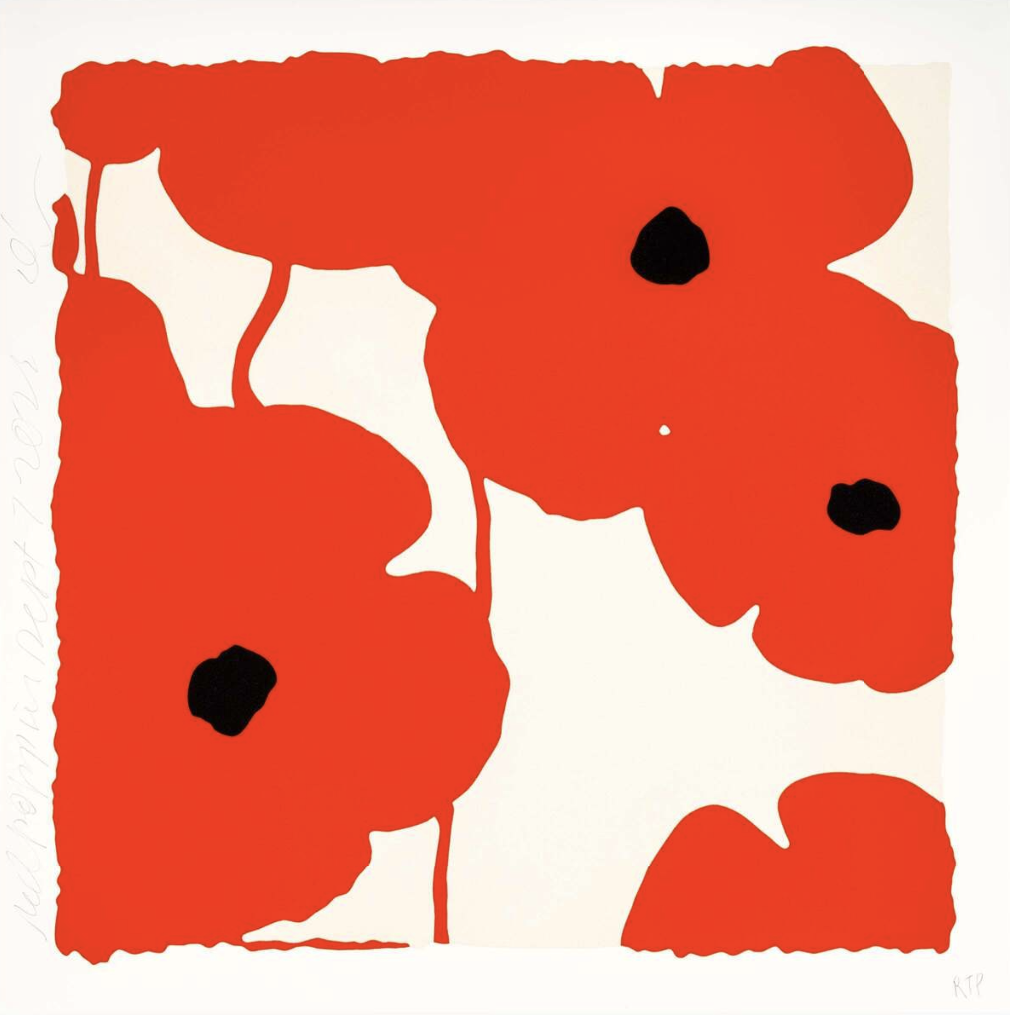 Donald Sultan – Red Poppies, Sept 7, 2022, 2022 – Sérigraphie/Silkscreen