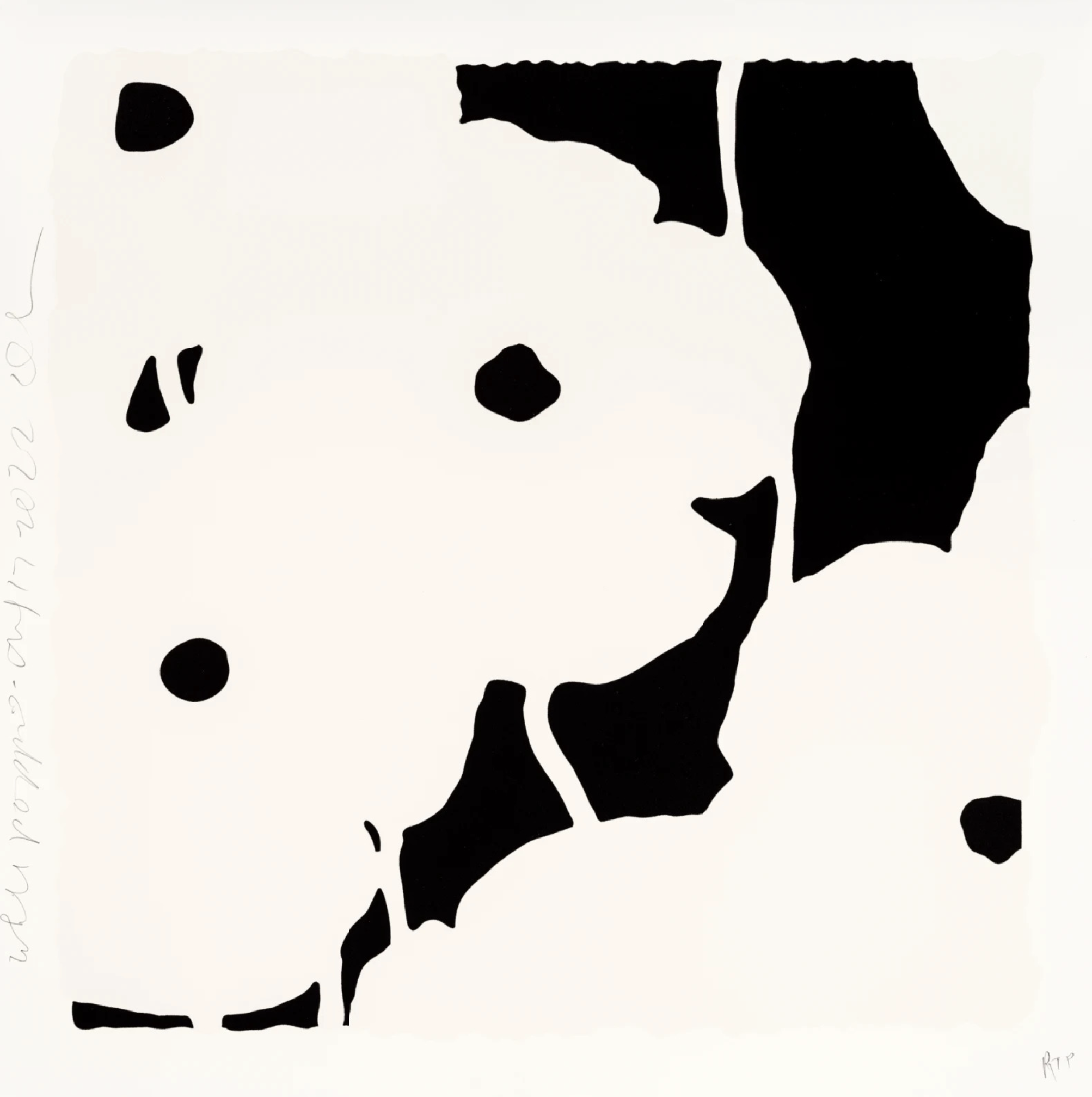 Donald Sultan – White Poppies, Sept 7, 2022, 2022 – Sérigraphie/Silkscreen