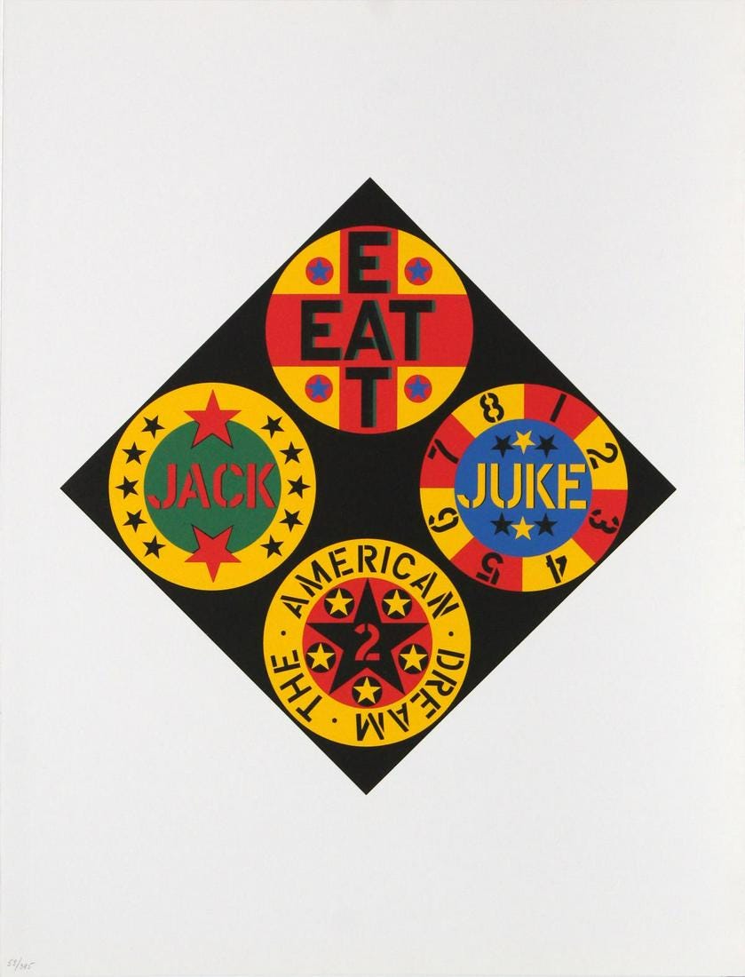 Robert Indiana – Black Diamond, 1997 – Serigrafía