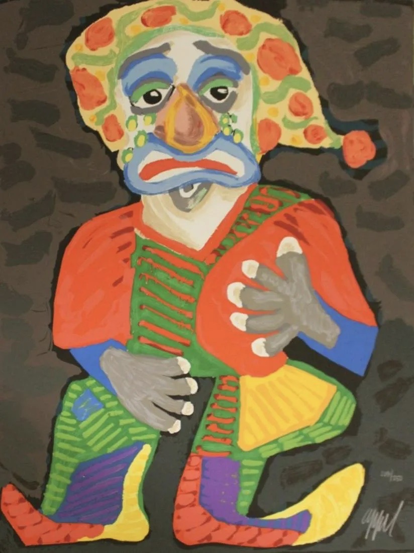 Karel Appel – Il Pagliacci, 1984 – Lithograph