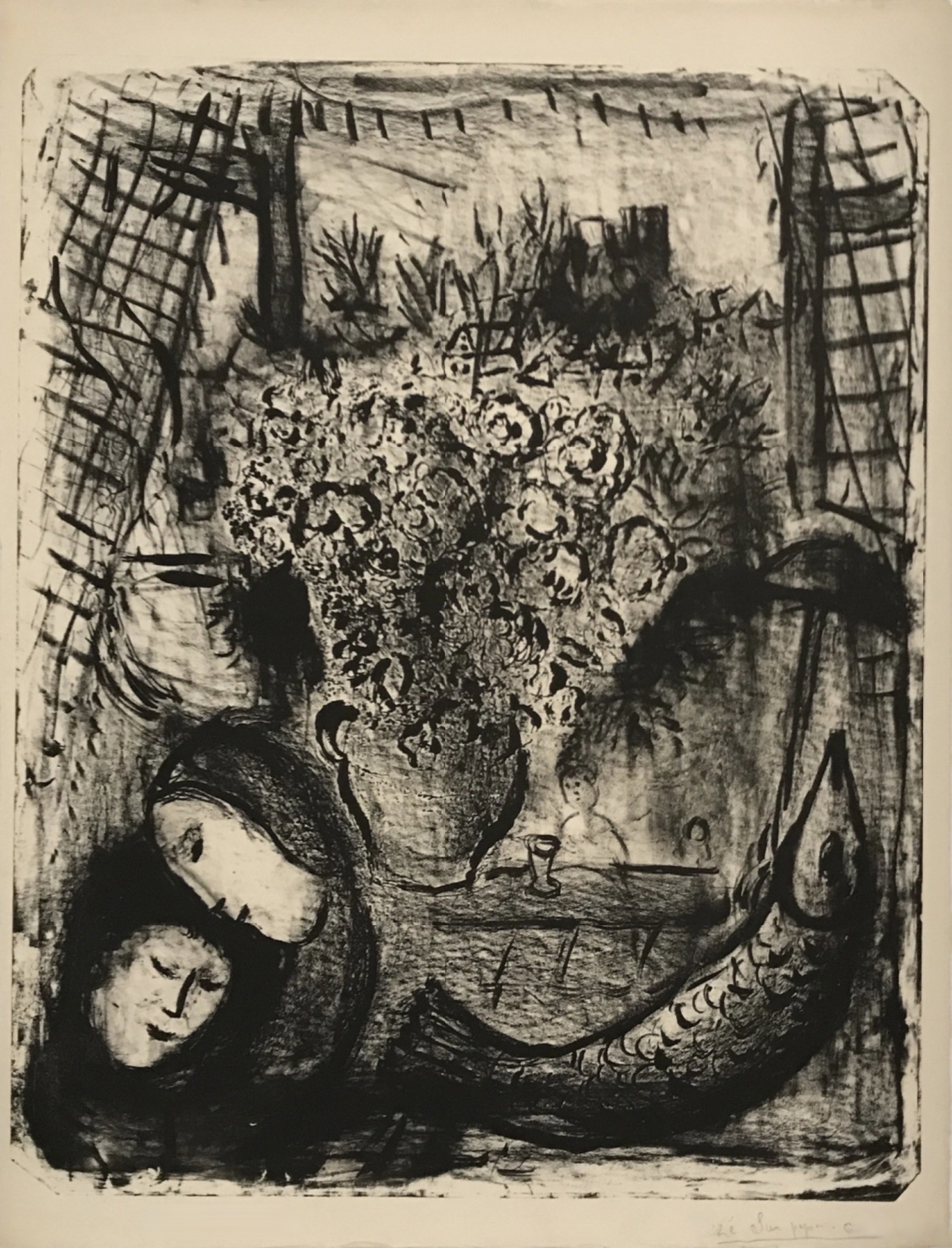 Marc Chagall – Paysage, 1956 – Litografía