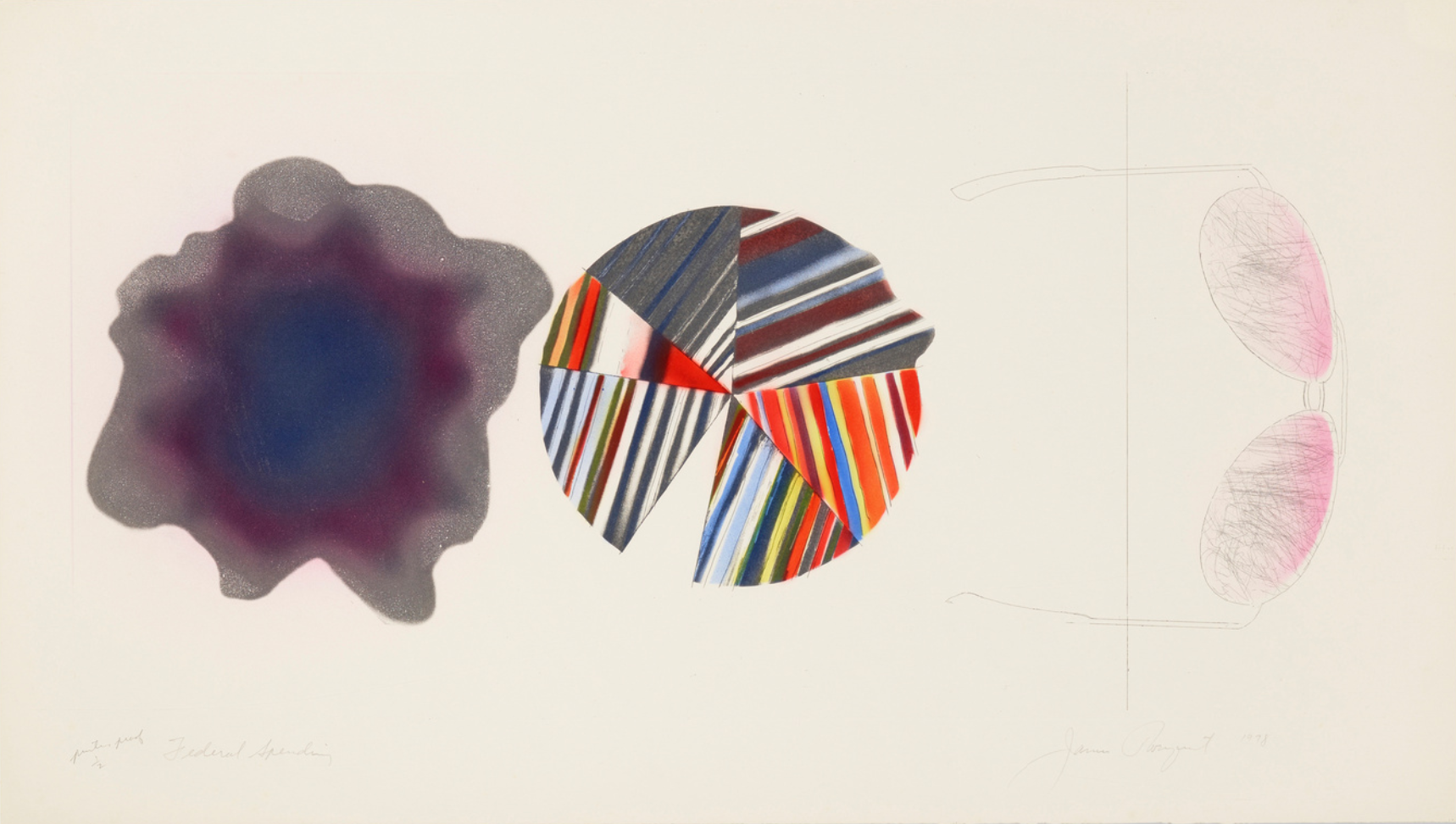 James Rosenquist – Federal Spending, 1978 – Etching and Aquatint