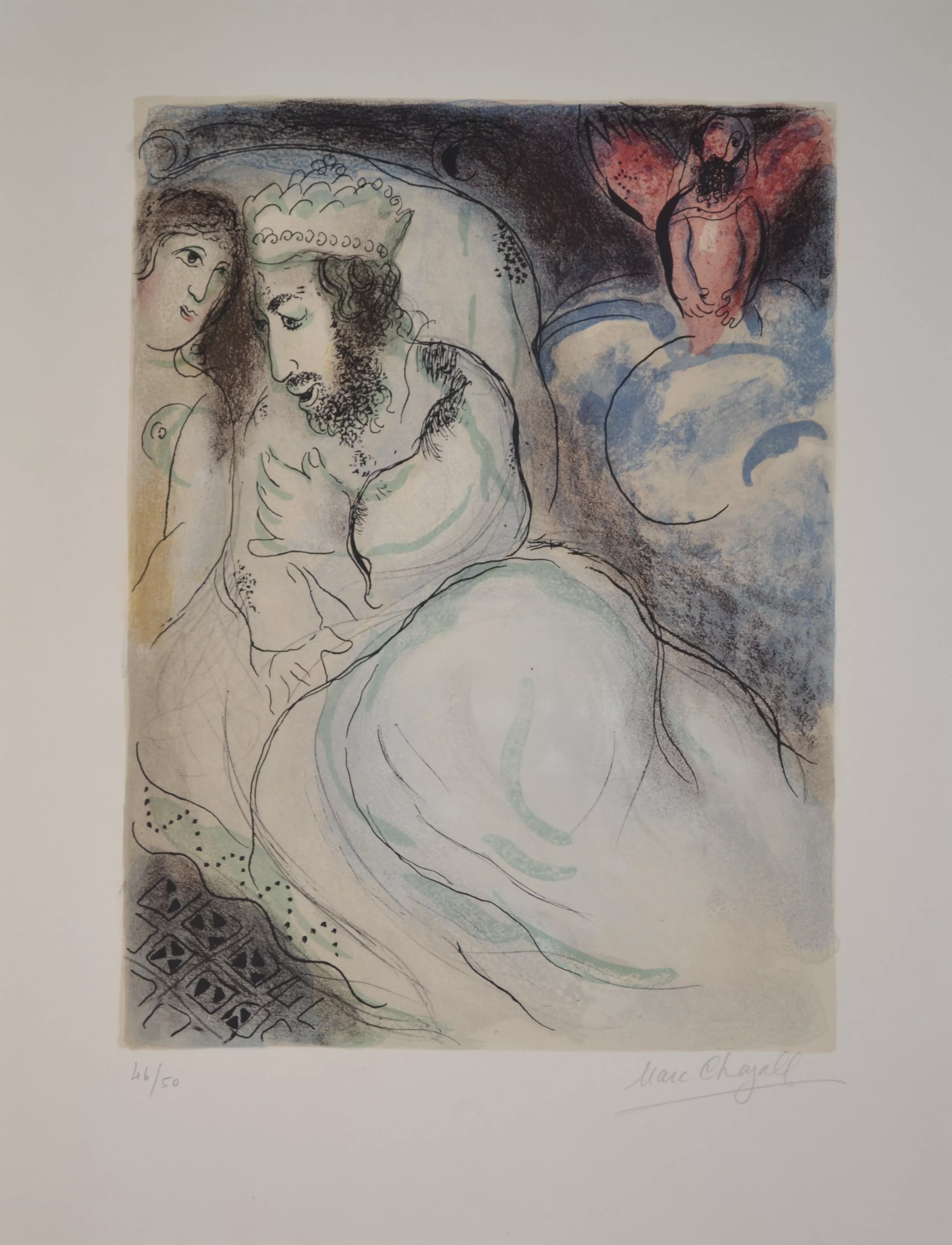 Marc Chagall – Sarah And Abimelech - M239, 1960 – Lithografie