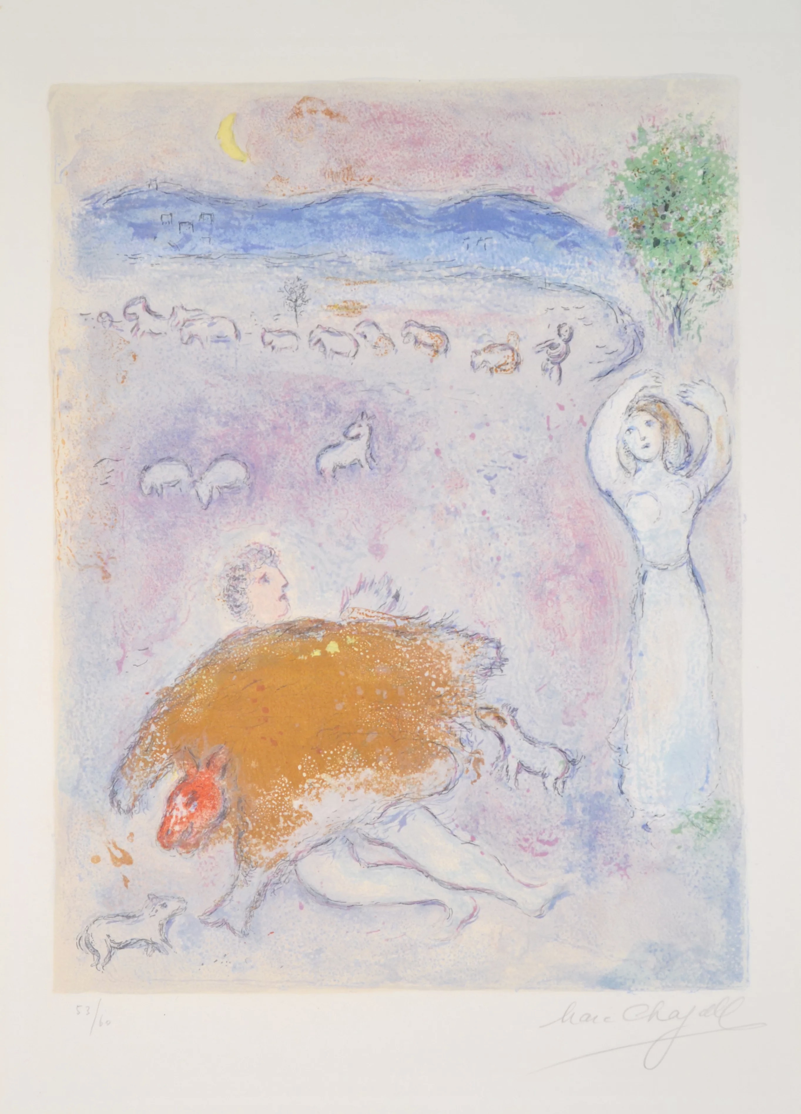 Marc Chagall – D.C Daphne And Chloe - M317, 1961 – Lithografie