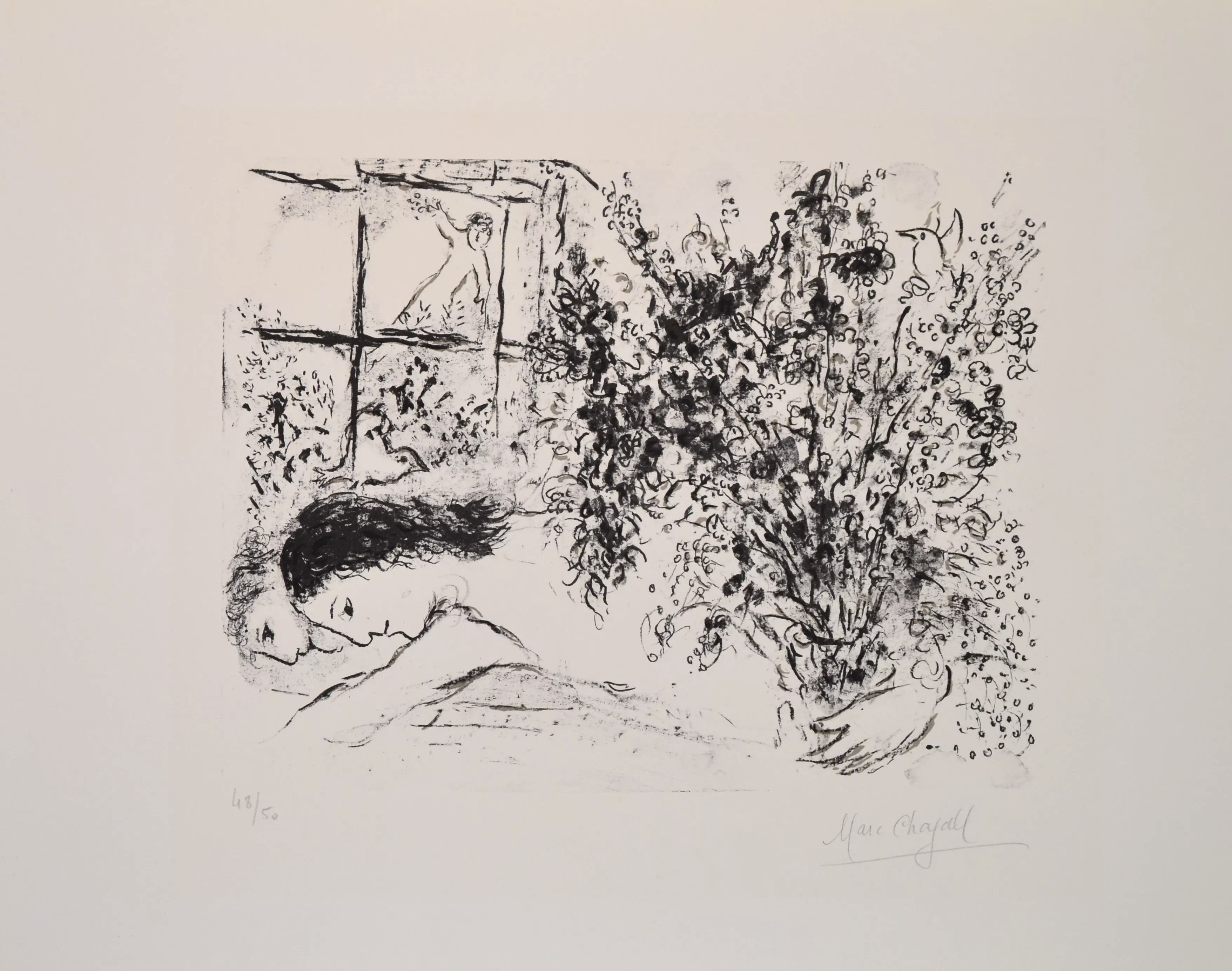Marc Chagall – By the window - M624, 1971 – Litografía