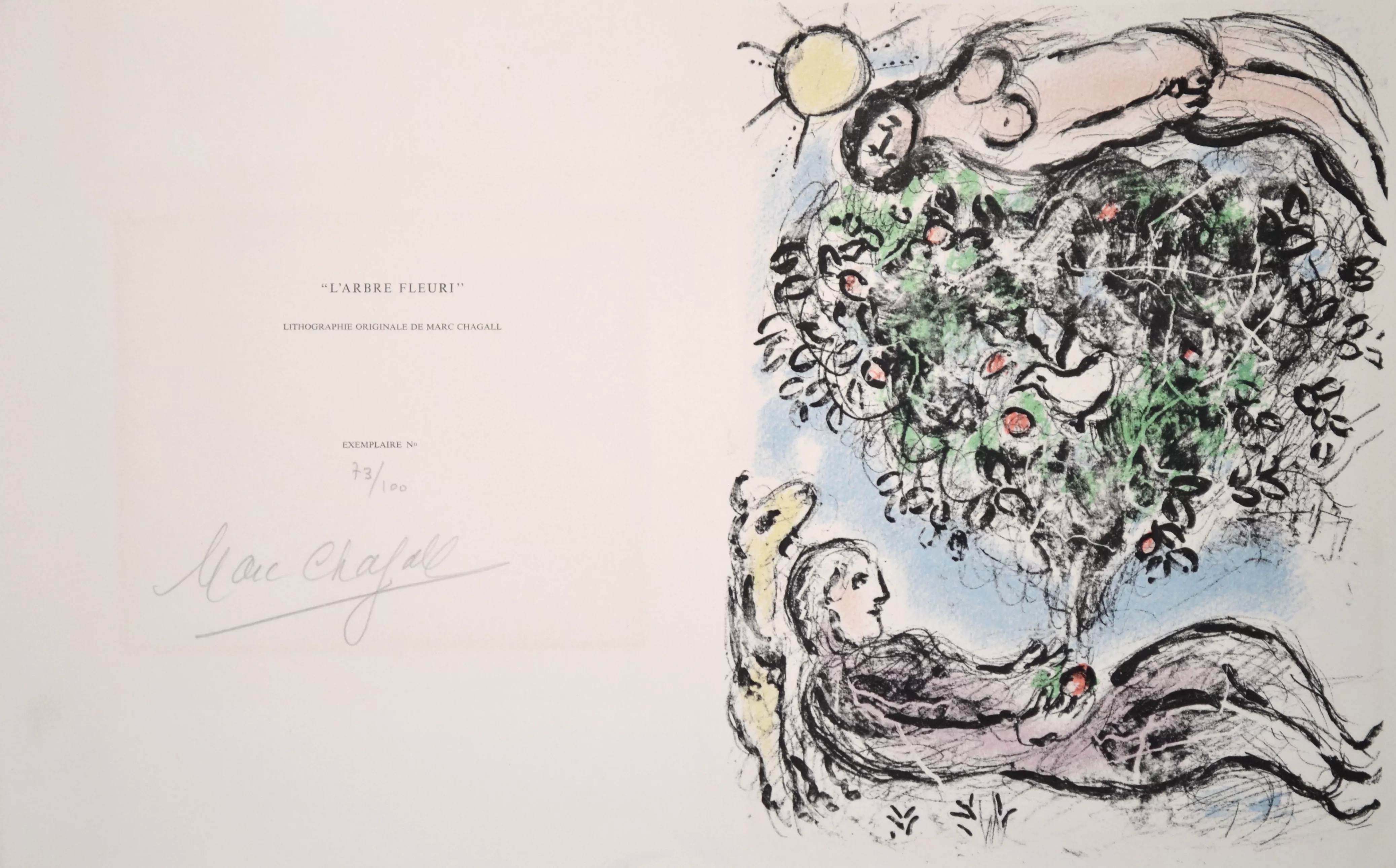 Marc Chagall – L’Abre Fleuri - M915, 1977 – Litografía