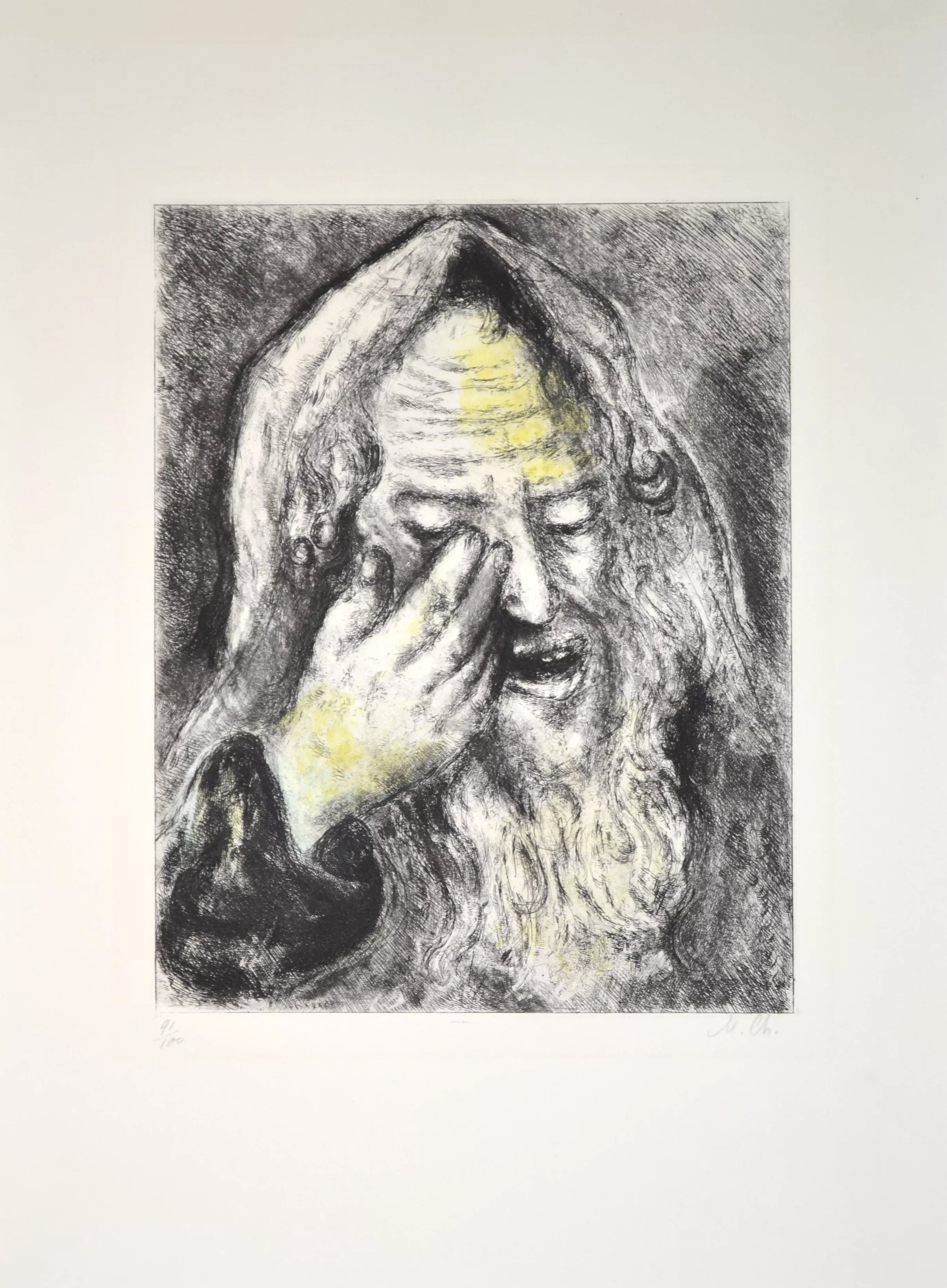 Marc Chagall – The suffering of Jeremiah - MCH103, 1958 – Ets