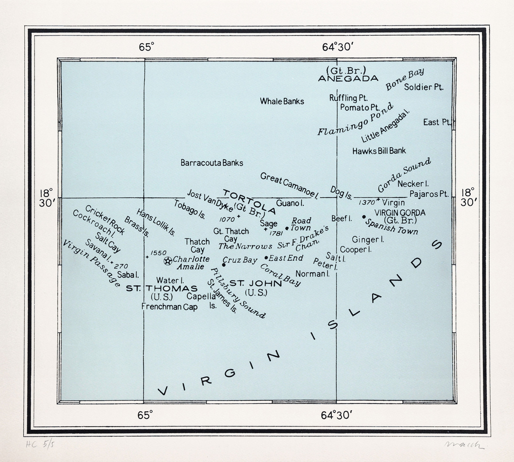 Jorge Macchi – Islas vírgenes, 2023 – Litografía