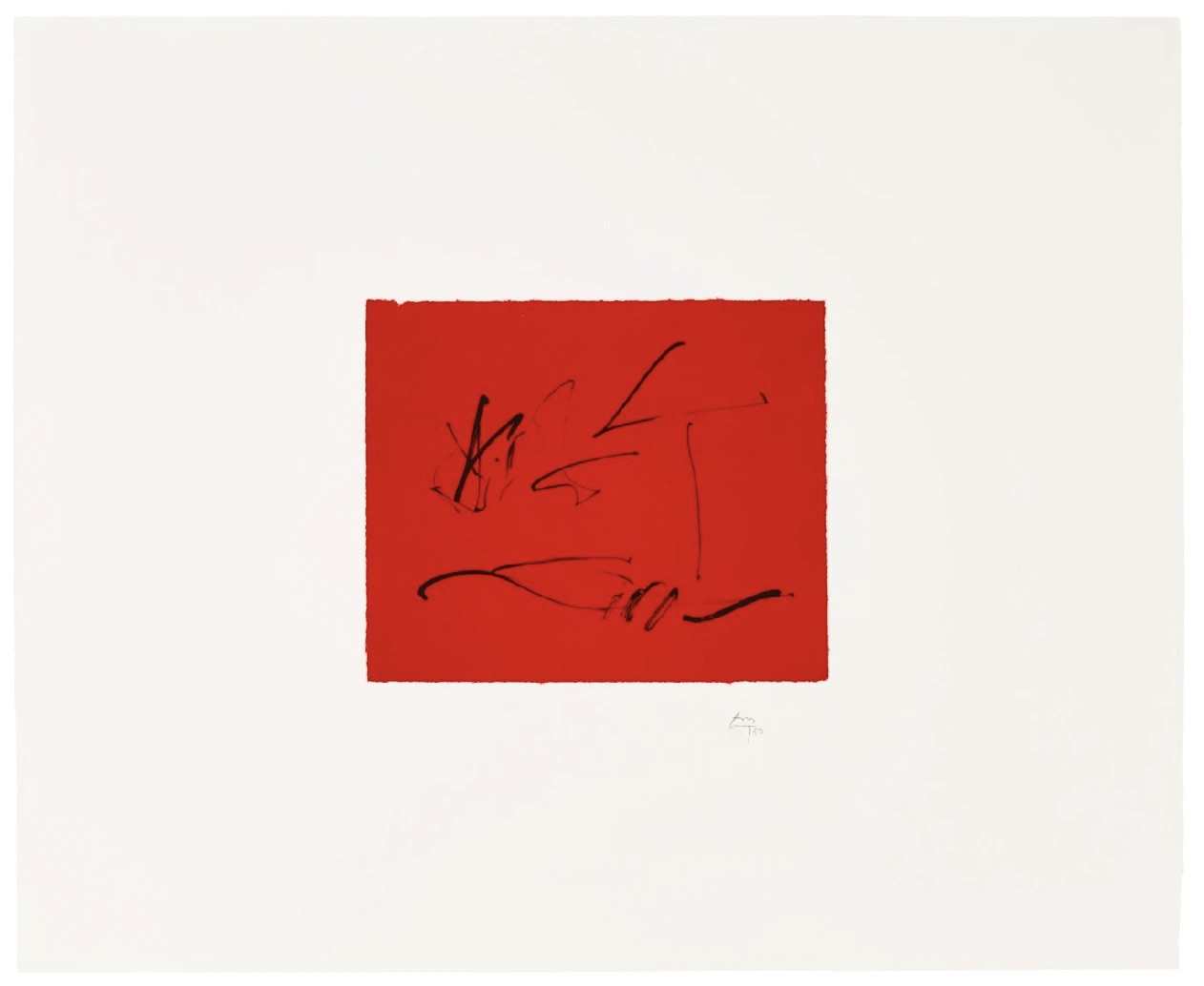 Robert Motherwell – Red Wind, 1987 – Lithograph