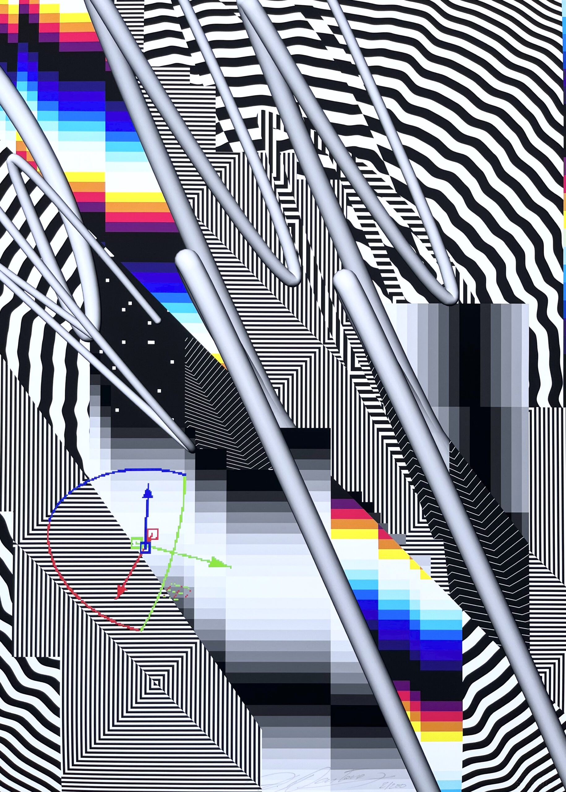 Felipe Pantone – Optichromie 116P, 2023 – Impresión digital en papel