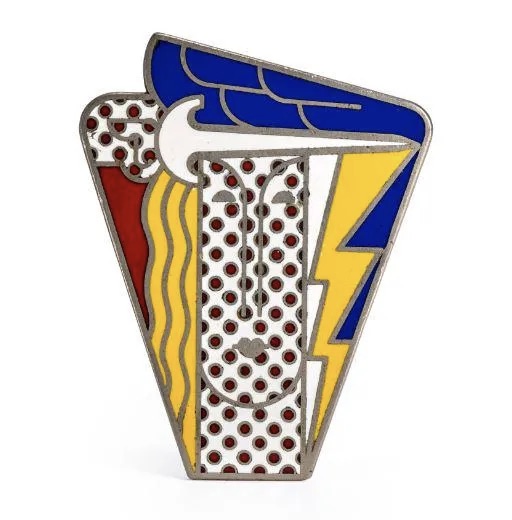 Roy Lichtenstein – Modern Head Enamel Pin, 1968 – Metaal