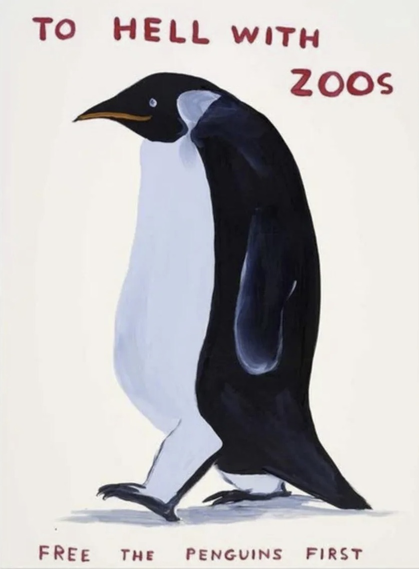 David Shrigley – To Hell With Zoos, 2021 – Screen-print