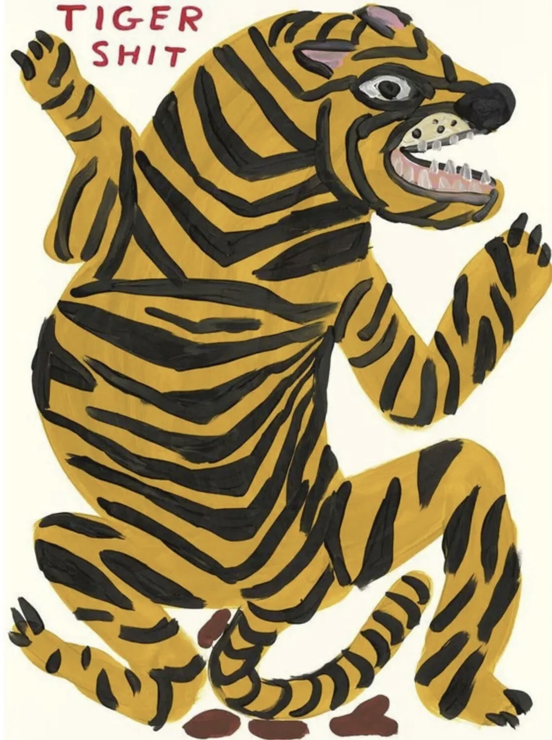 David Shrigley – Tiger Shit, 2021 – Screen-print