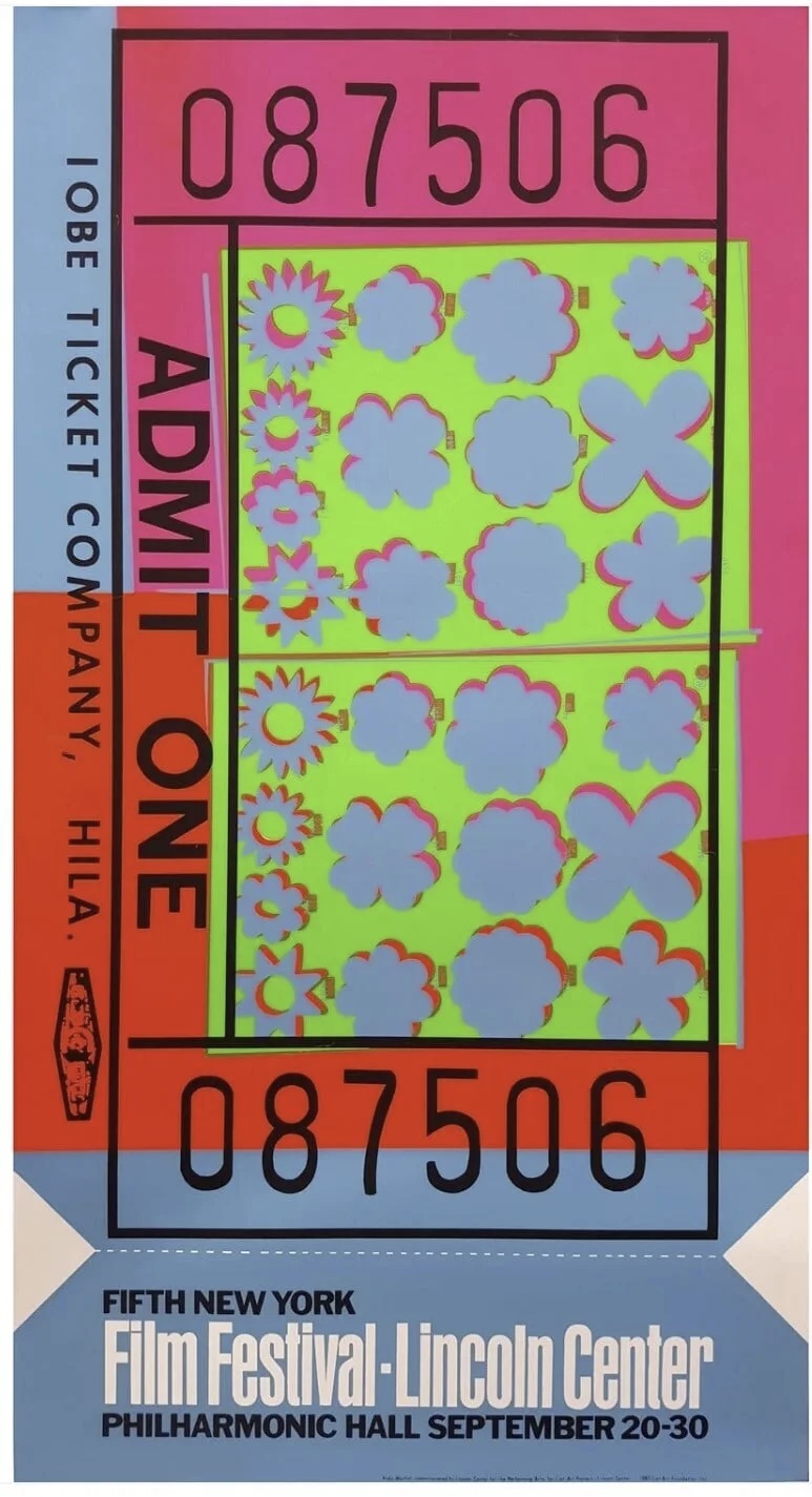 Andy Warhol – Lincoln Centre Ticket, 1967 – Screen-print