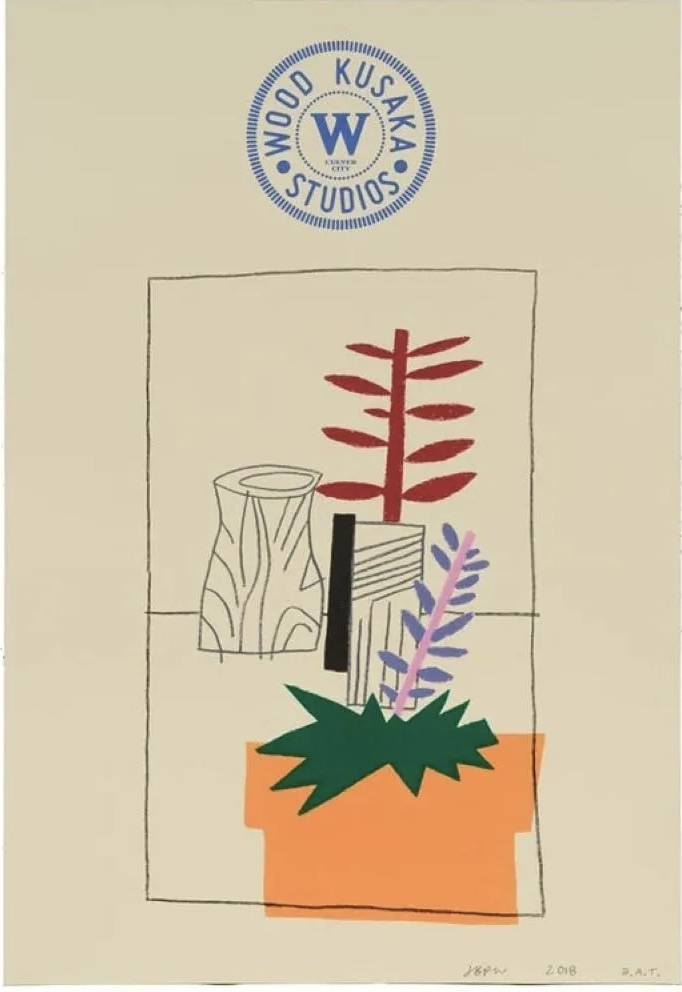 Jonas Wood – Notepad Doodle 2 (State I), 2017 – Litografía