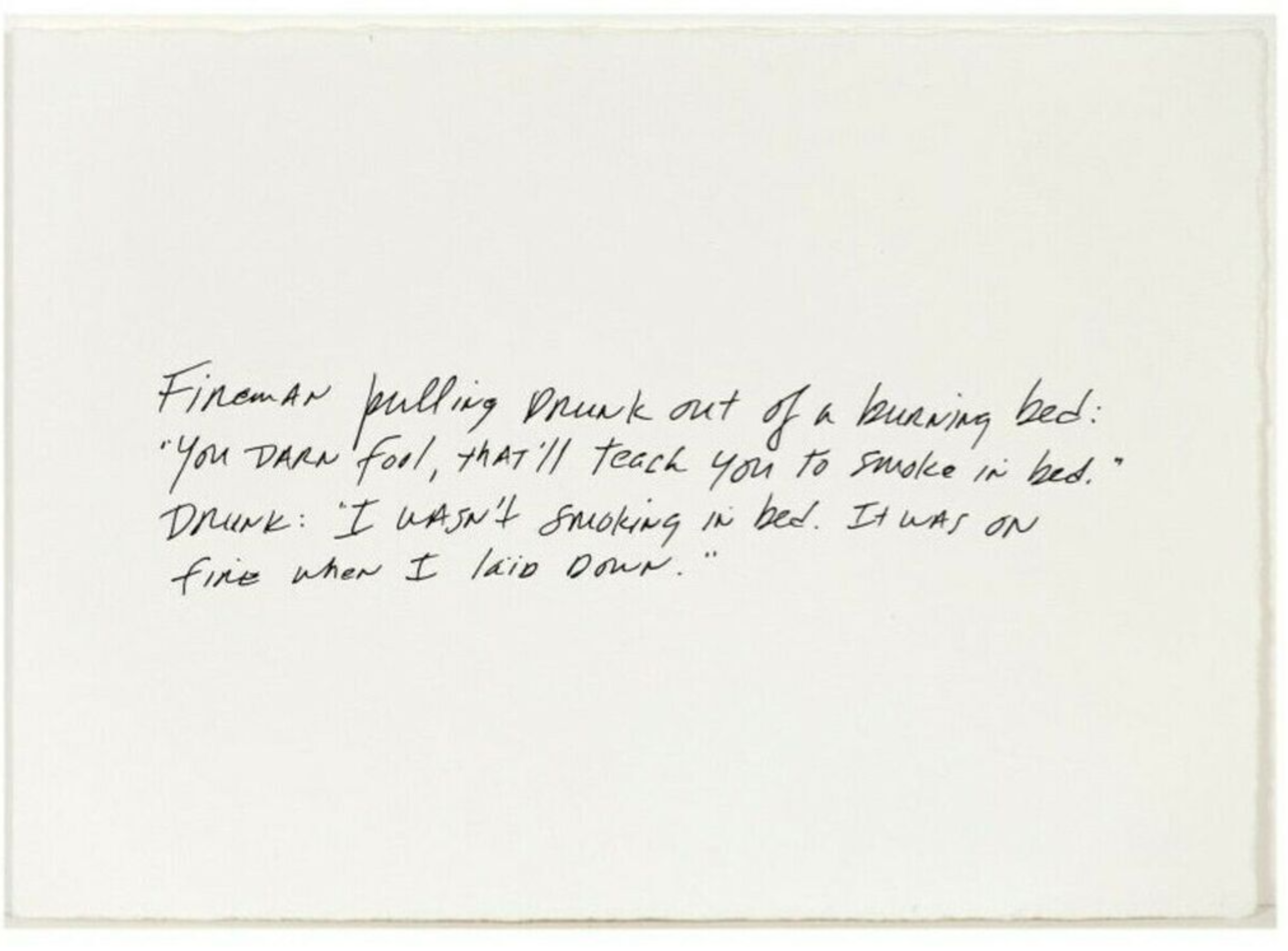 Richard Prince – The Greeting Card Jokes: #1 The Fireman, 2011 – Mixed Media
