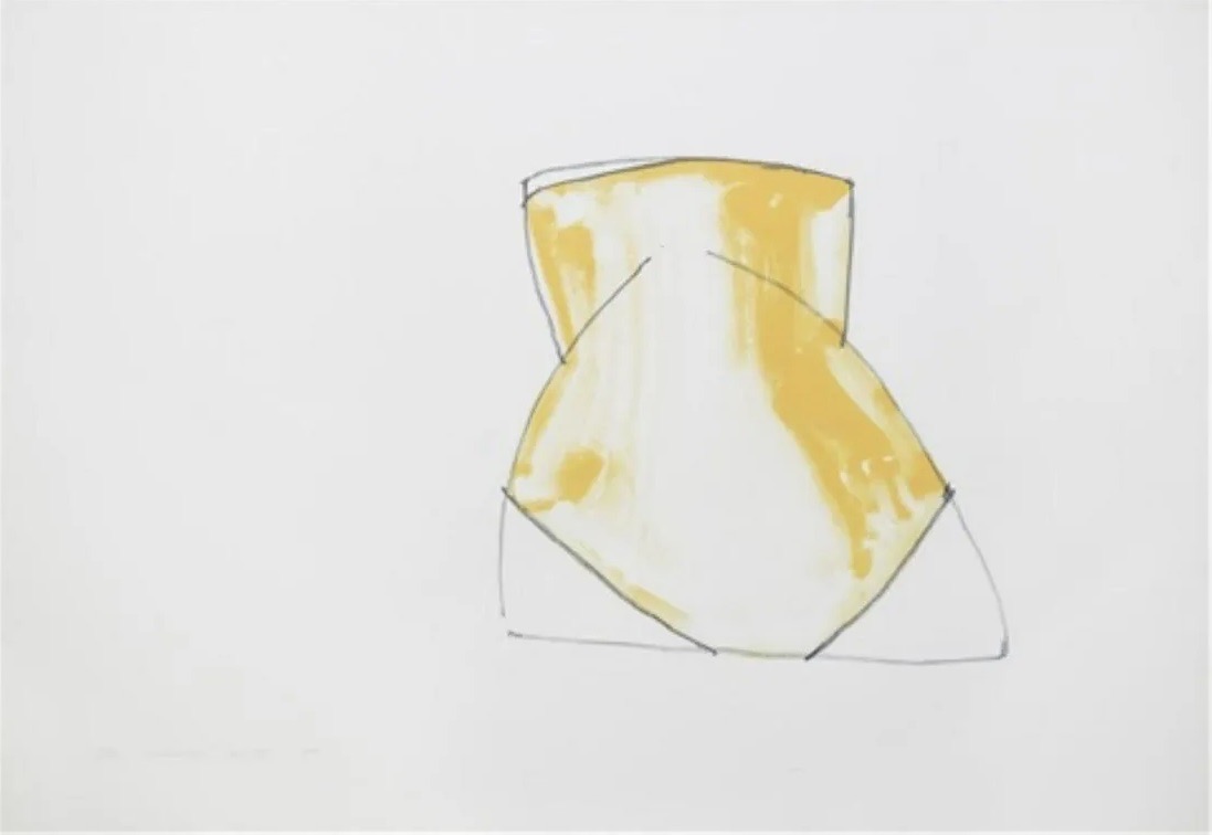 Joel Shapiro – Untitled (Naples Yellow), 1980 – Lithograph