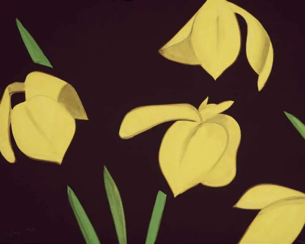 Alex Katz – Yellow Flags on Brown, 2023 – Archival Print