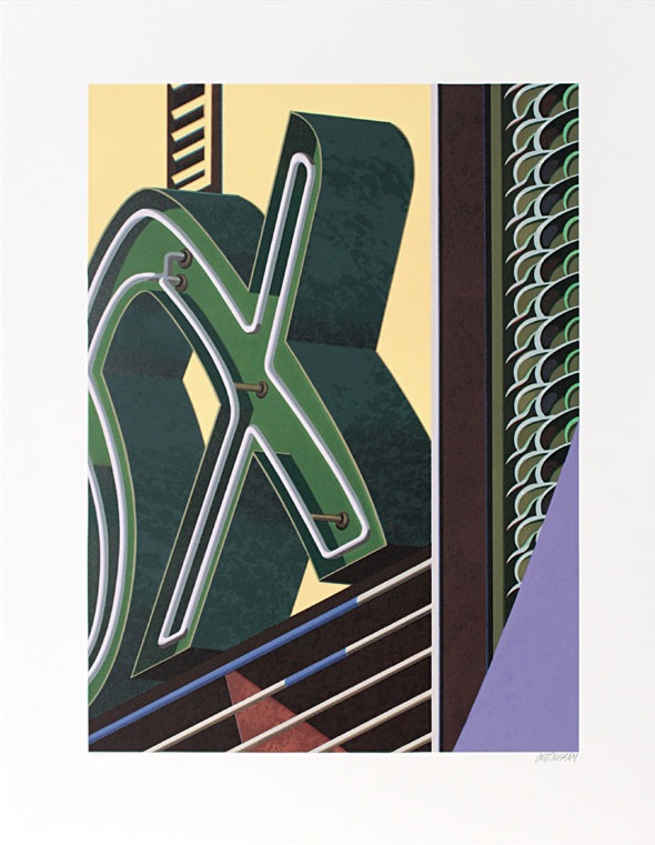 Robert Cottingham – The Letter X, 2001 – Lithographie