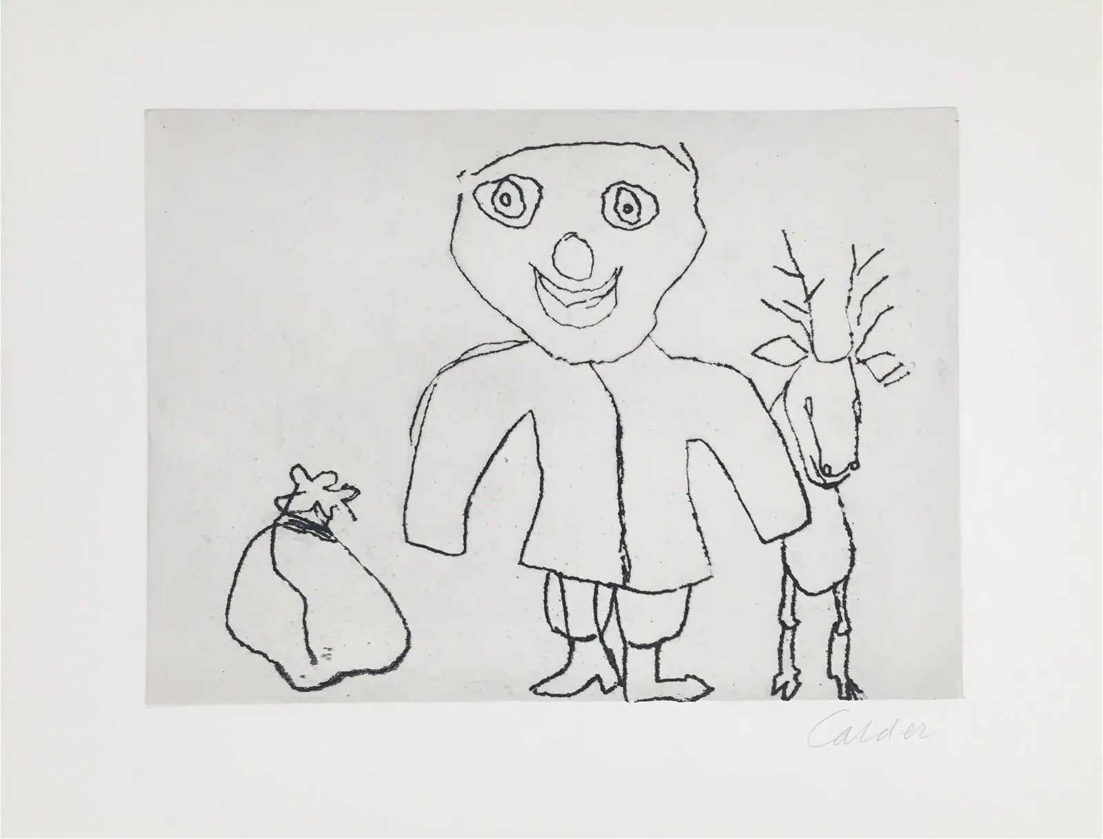 Alexander Calder – Santa Claus X, 1974 – Ets