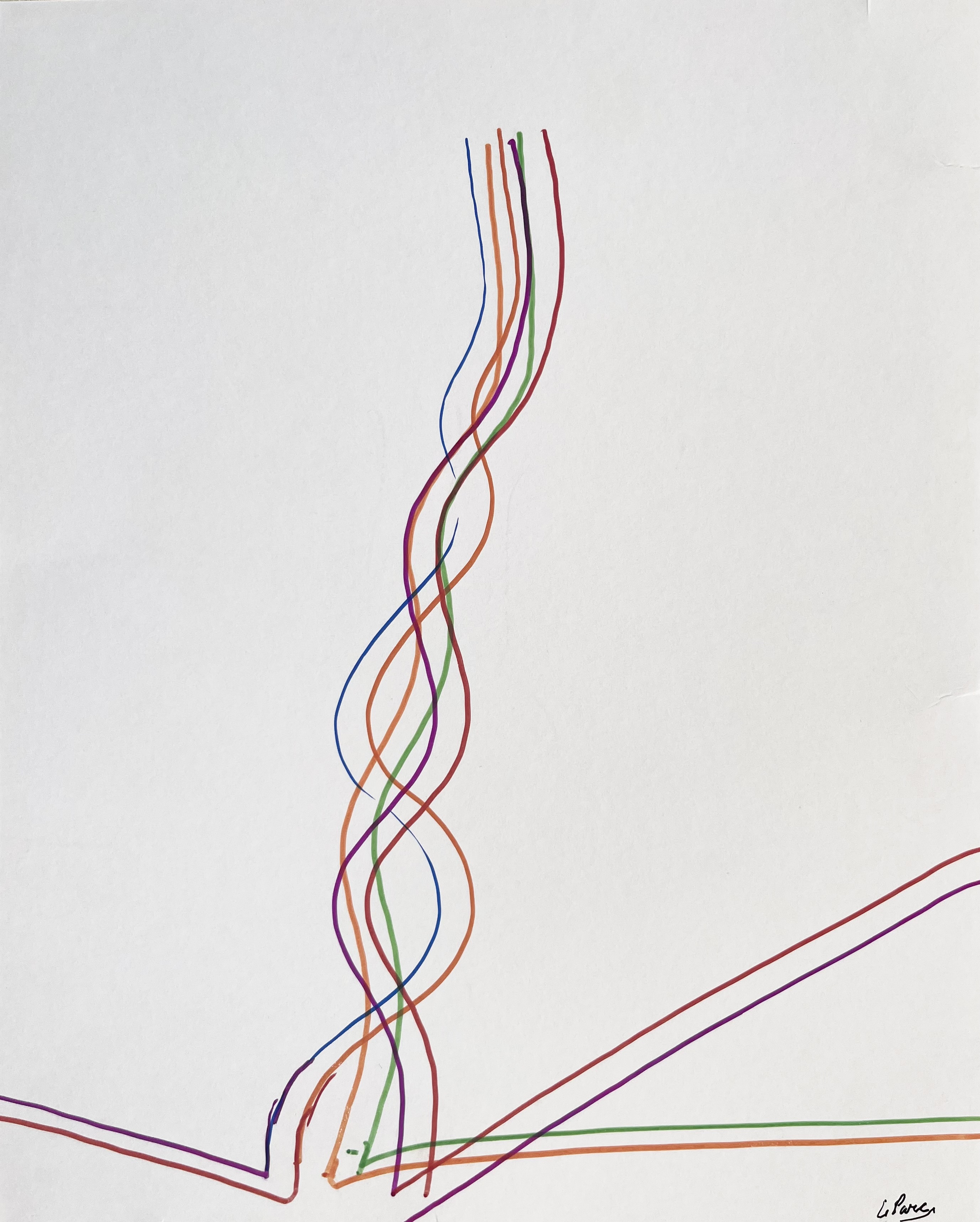 Julio Le Parc – Dessin Infinie 6, 2022 – Marqueur